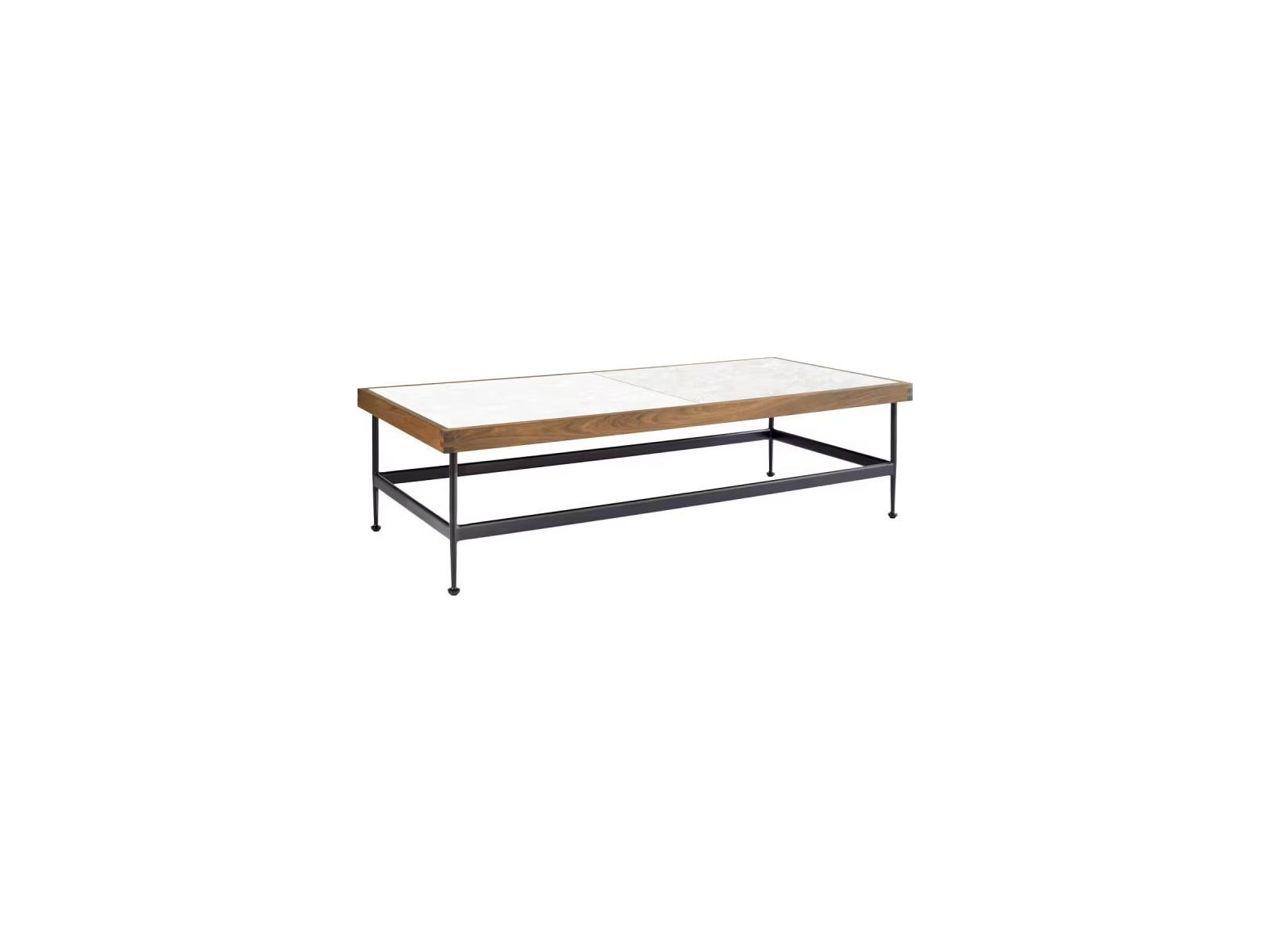 Jensen Outdoor Furniture Jett IPE 60" x 25" Rect Coffee Table with White HPL Tops
