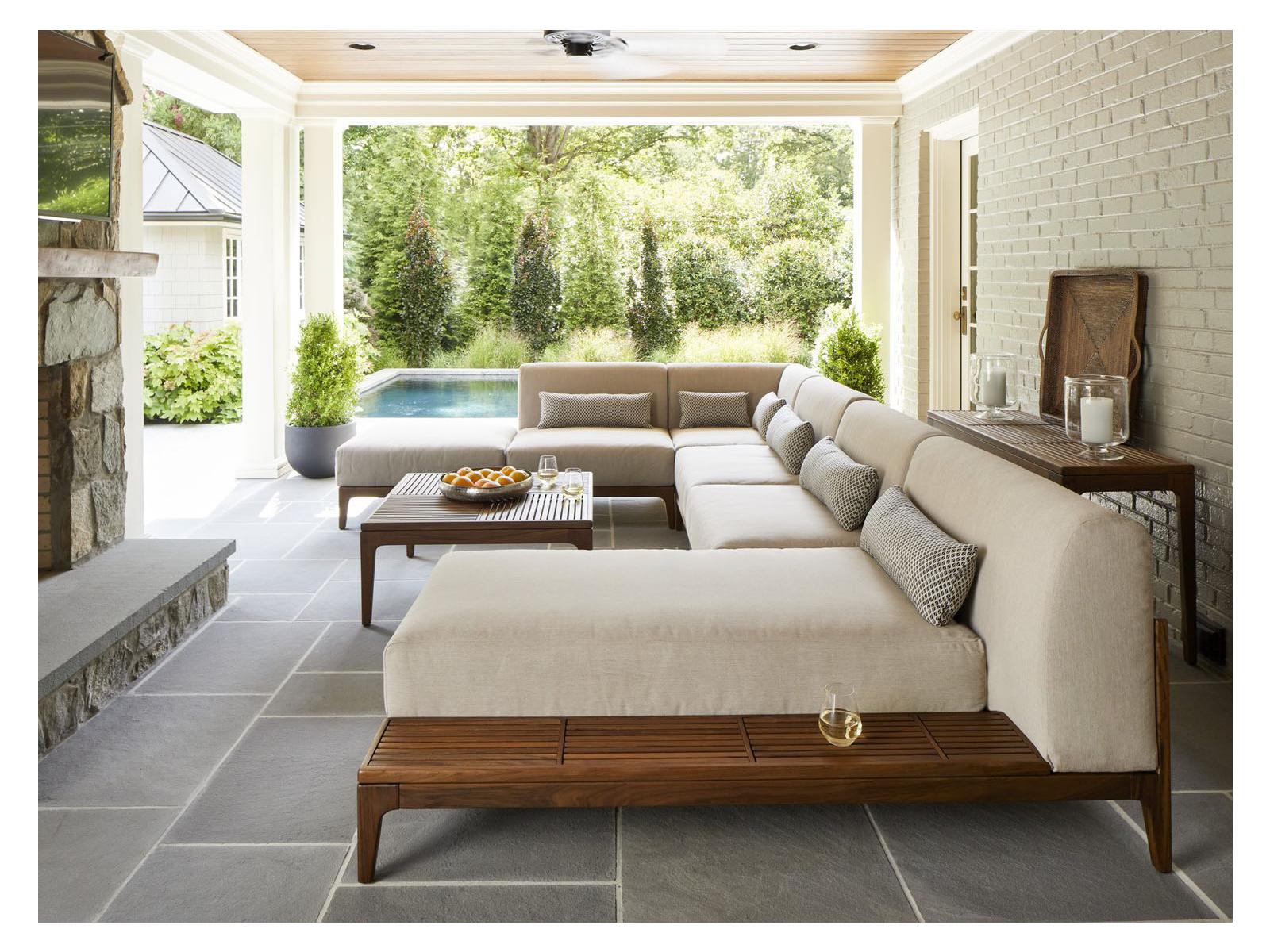Jensen Outdoor Furniture Mix IPE Sectional Lounge Set