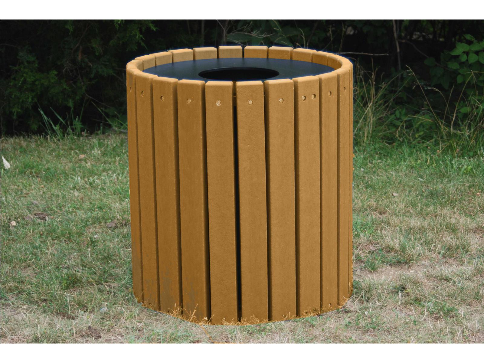 Frog Furnishings Recycled Plastic Heavy duty Round 55 Gallon Receptacles