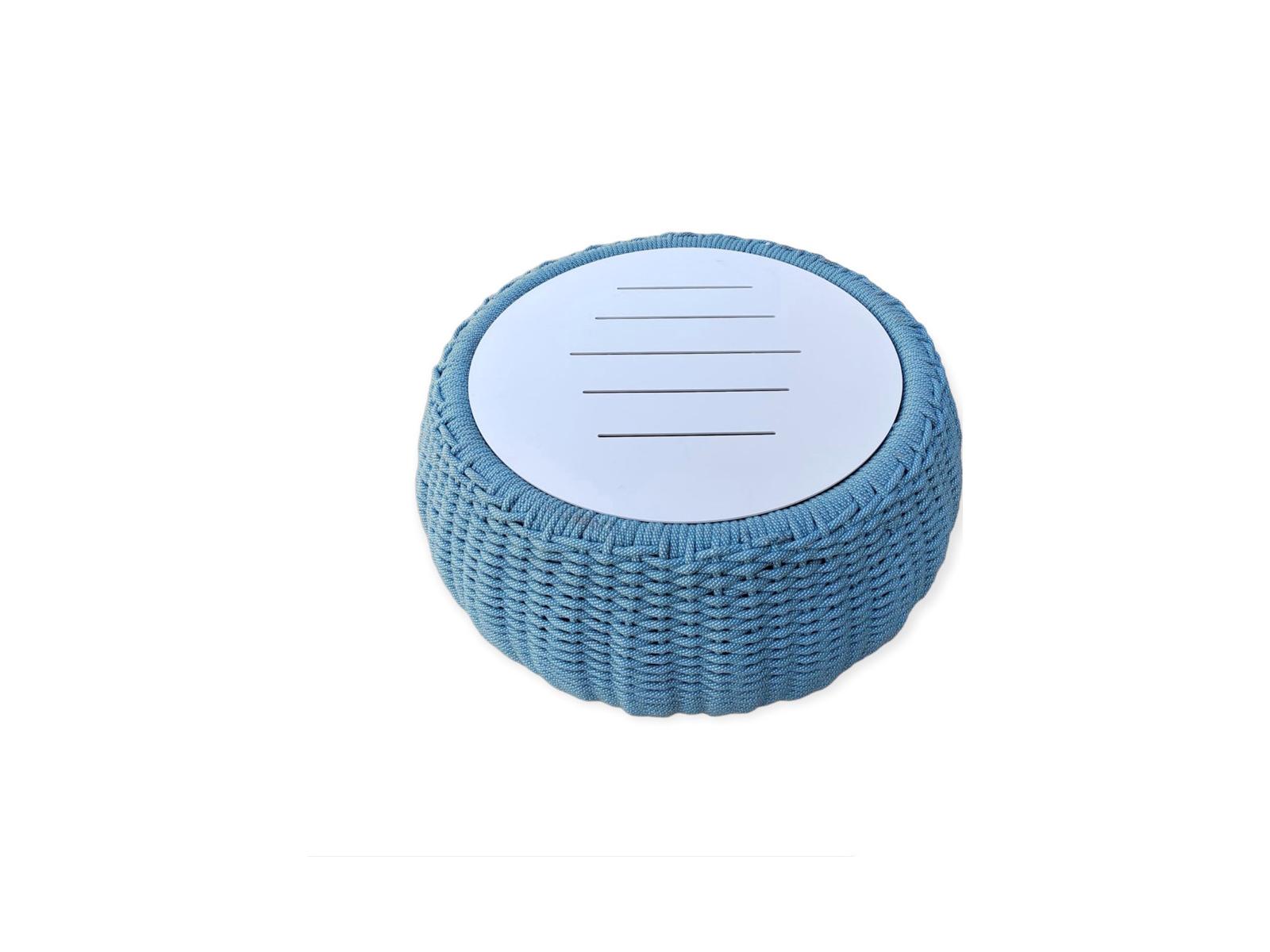 Schnupp Patio Alia Aluminum Rope Round Coffee Table