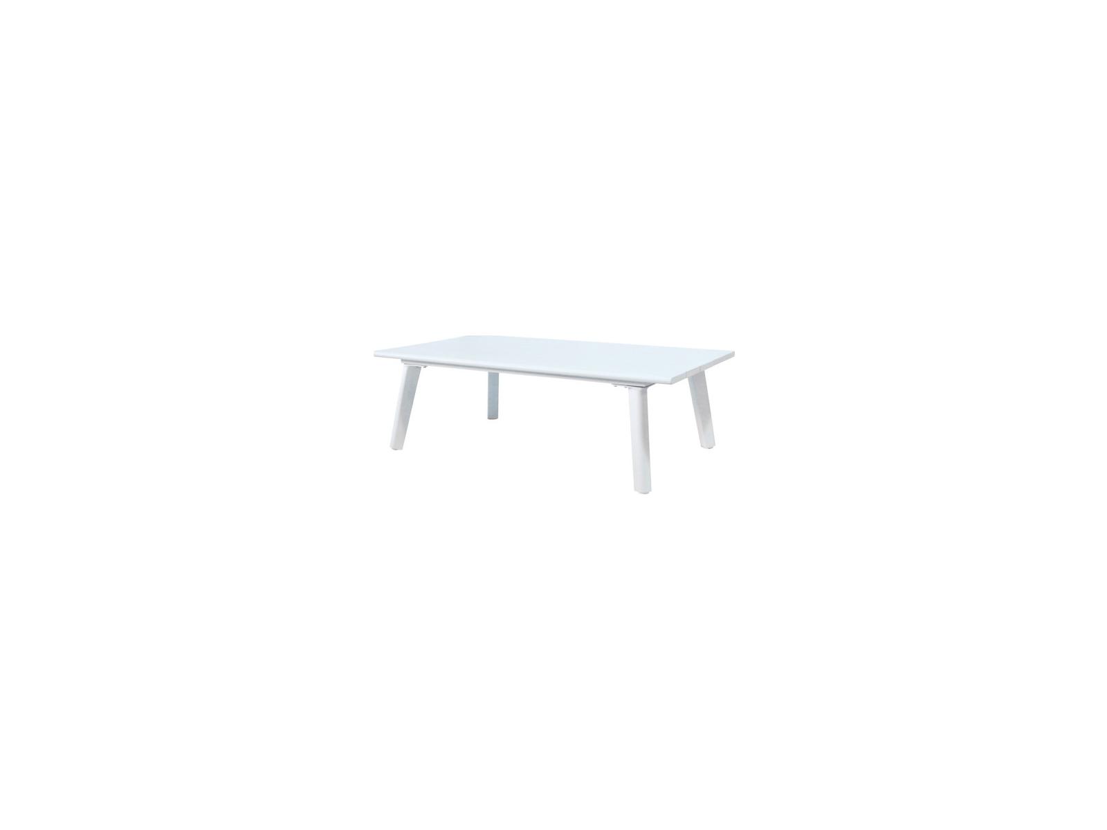 Schnupp Patio Caicos Aluminum White Rectangular Coffee Table