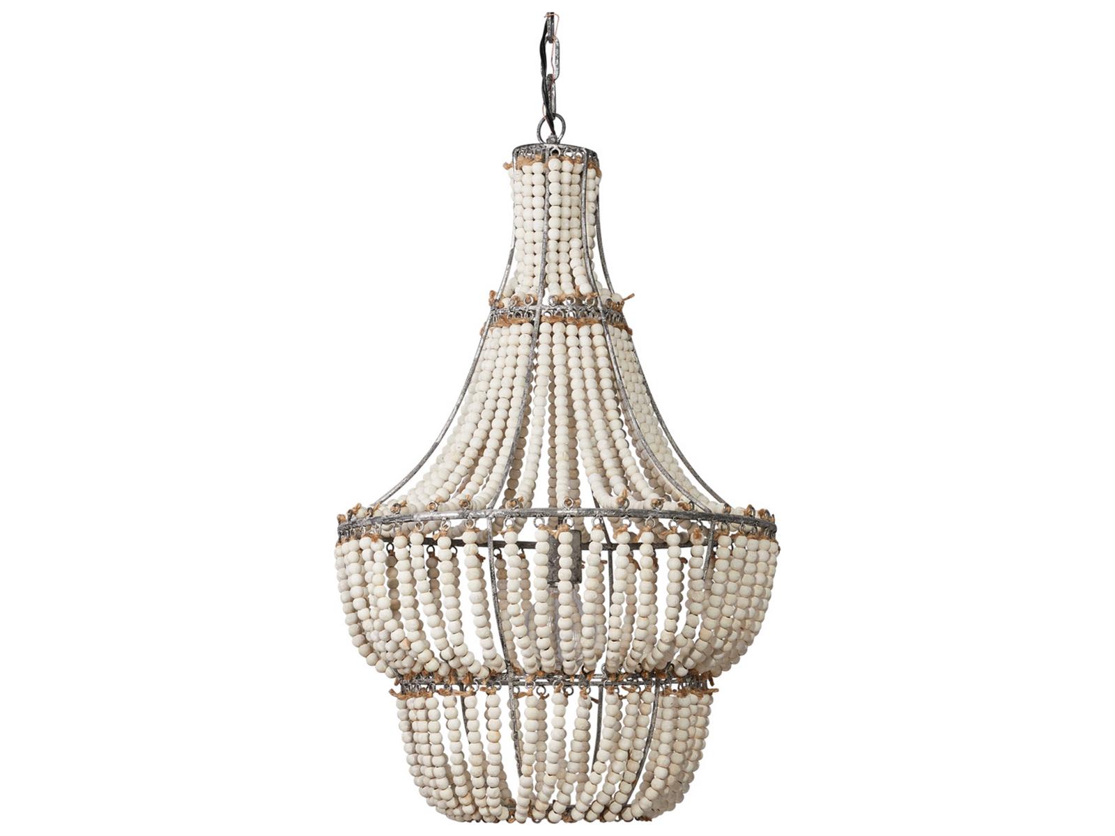 Jamie Young Blanca 1-Light White Washed Empire Chandelier