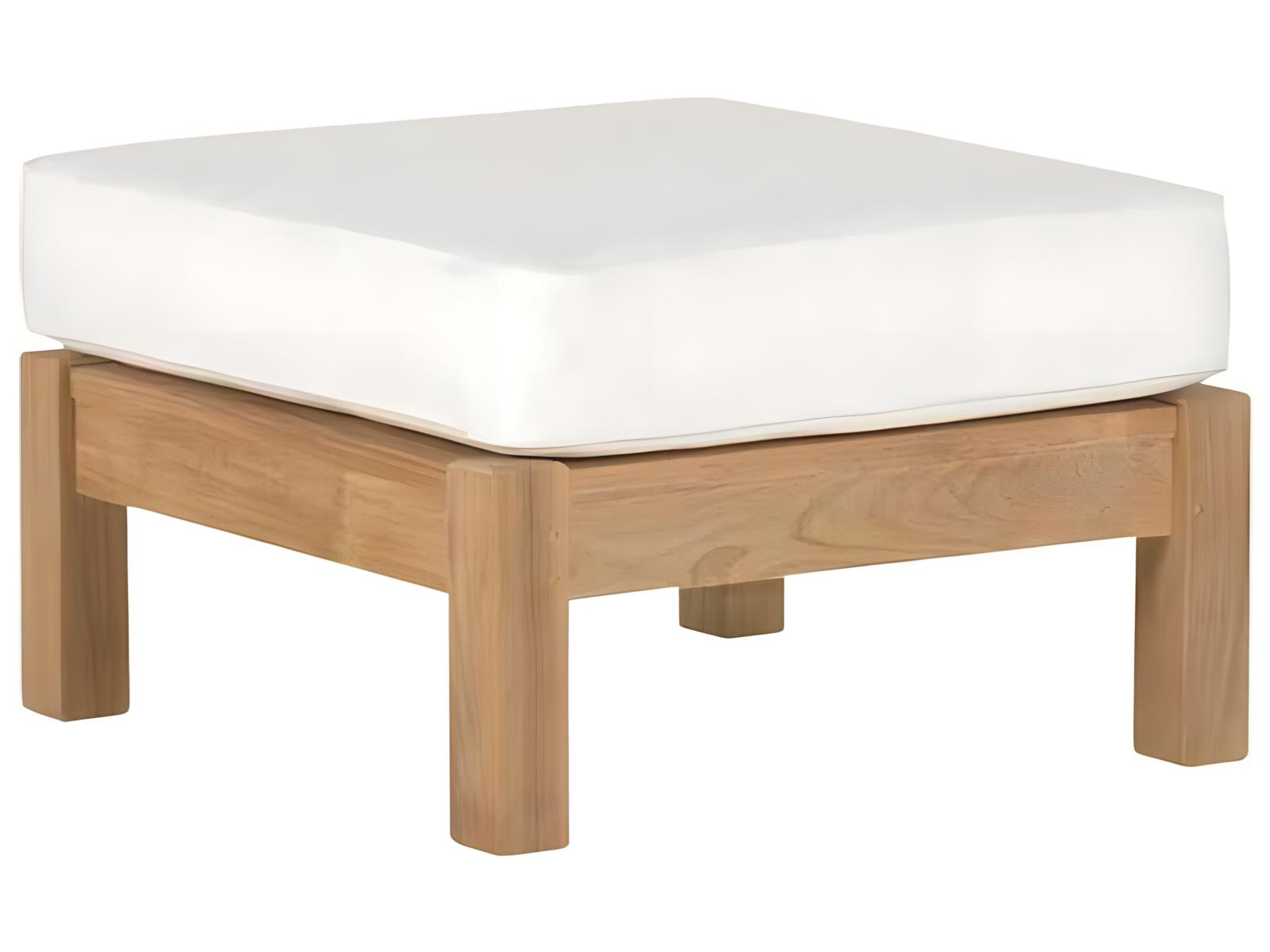 Kingsley Bate Special Order Chelsea Teak Cushion Ottoman