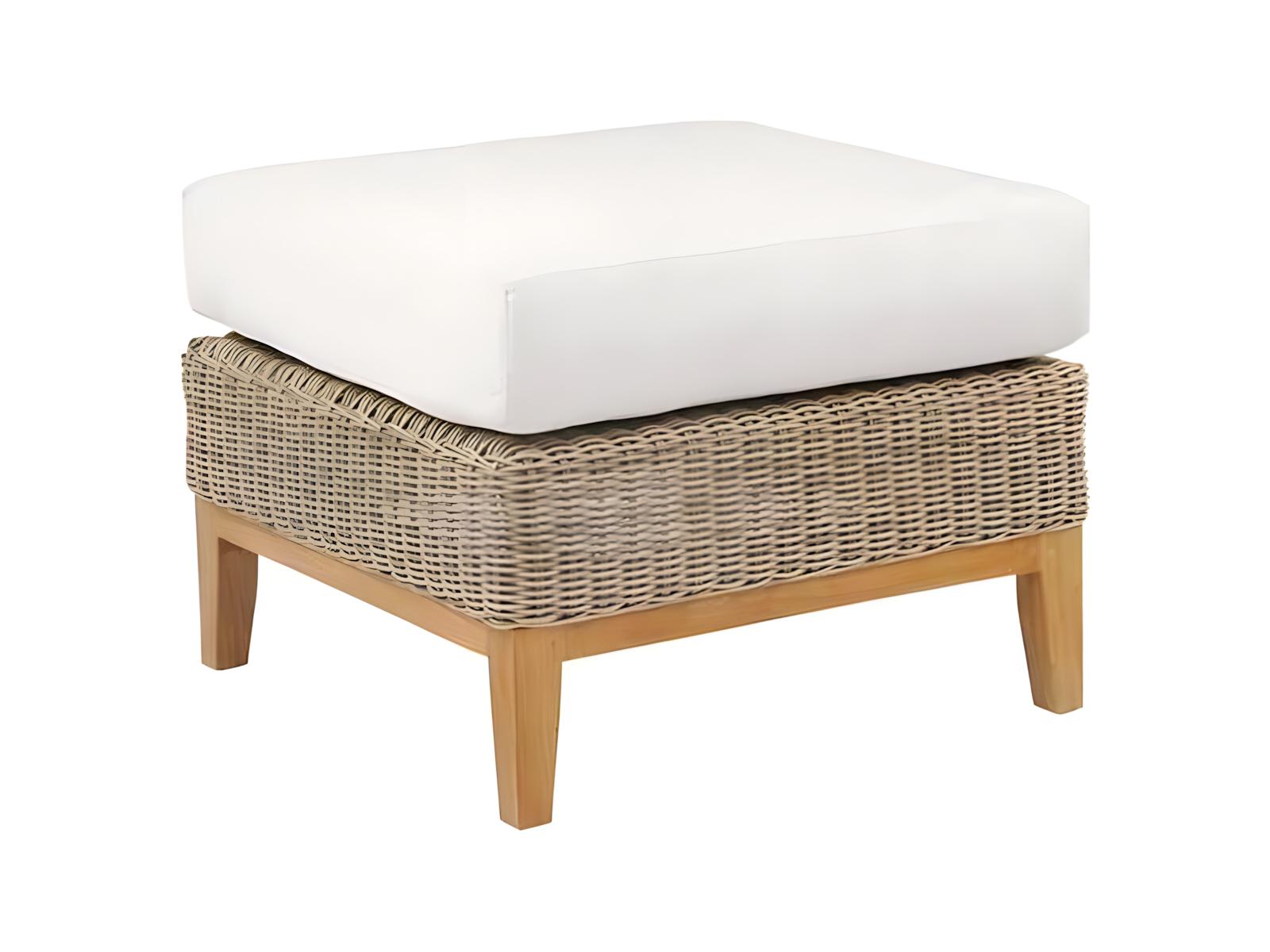 Kingsley Bate Special Order Frances Teak Cushion Ottoman
