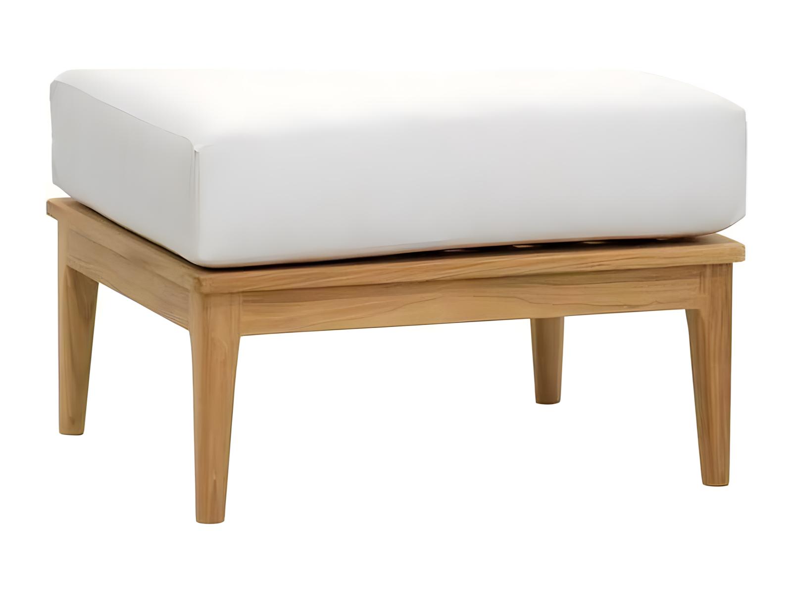 Kingsley Bate Special Order Lucia Teak Cushion Ottoman