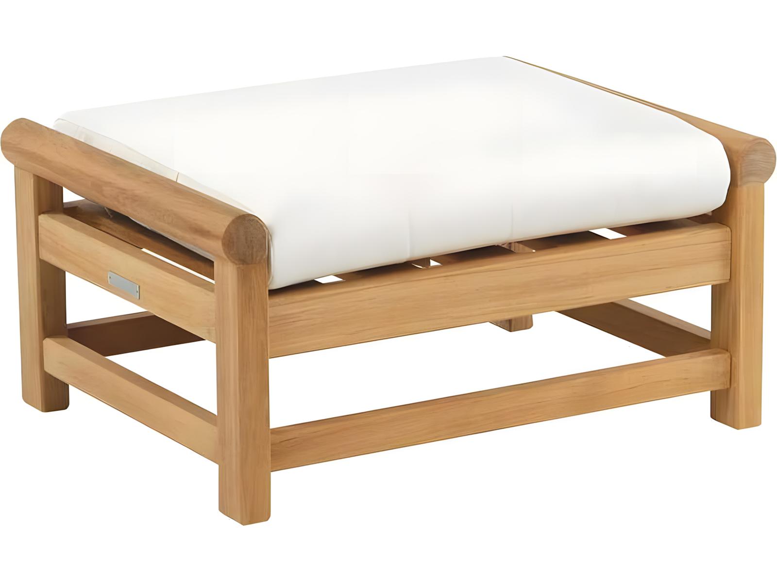 Kingsley Bate Special Order Nantucket Teak Cushion Ottoman
