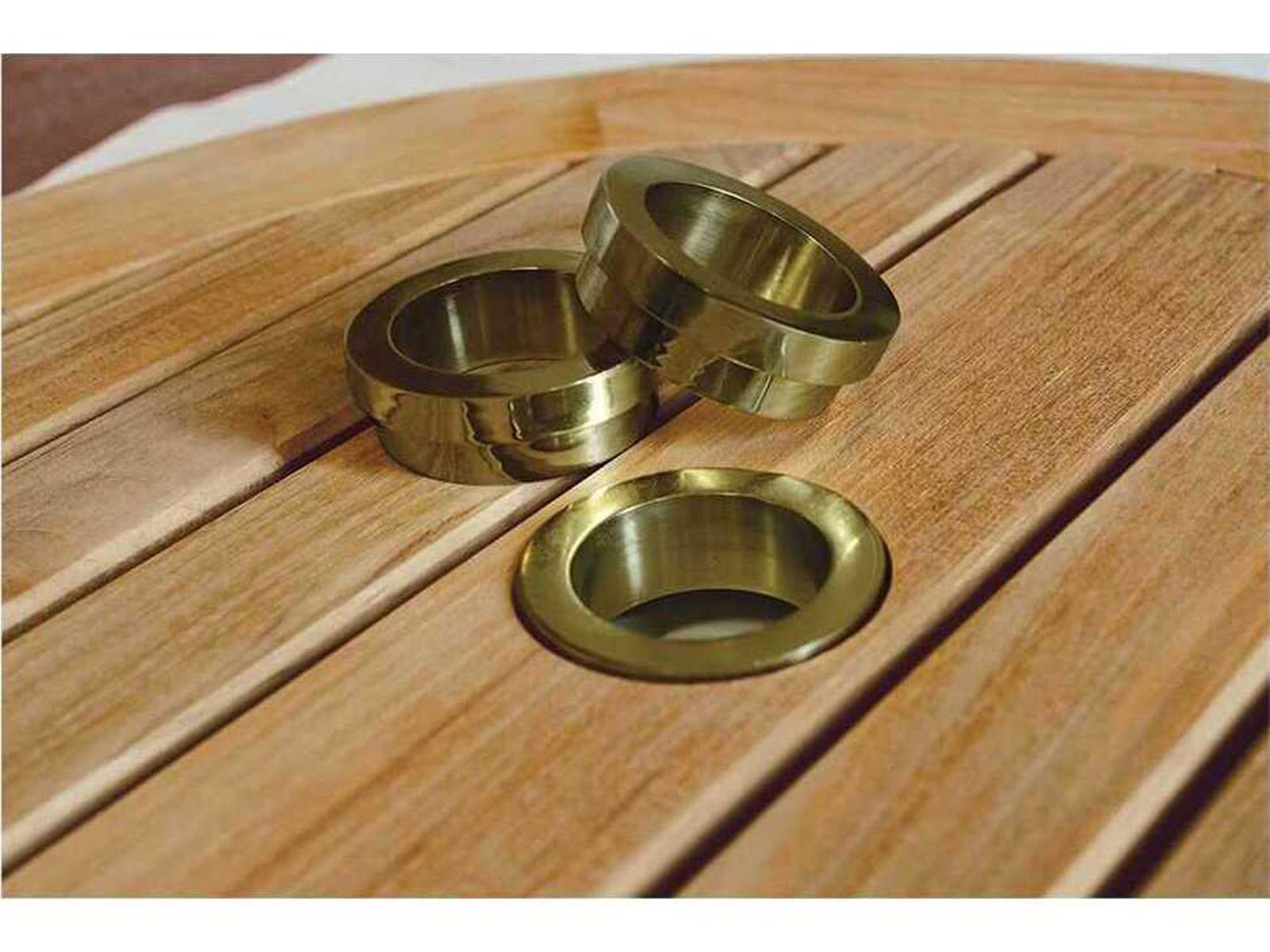 brass patio table umbrella ring Jetec 2 Inch Hole with Cap Set Silicone Transparent Umbrella Thicker Hole Ring Plug and Cap Set for Outdoor Patio Garden and turn for a perfect fit that helps protect your umbrella and table from scratches and movement DIFY Black 60 in. Round