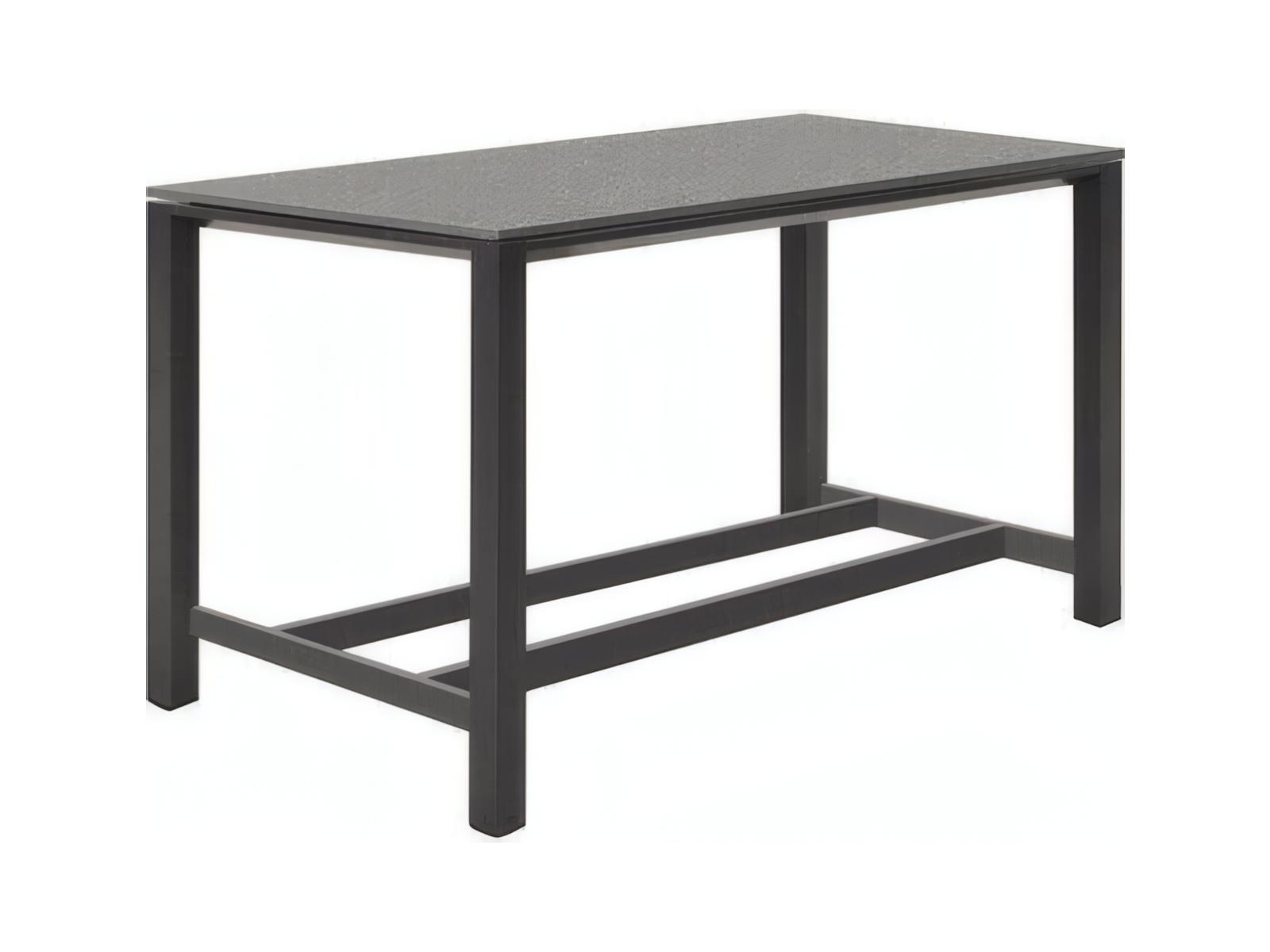 Kettler Concept Aluminum Lava Rectangular Ceramic Top Outdoor Patio Bar Table