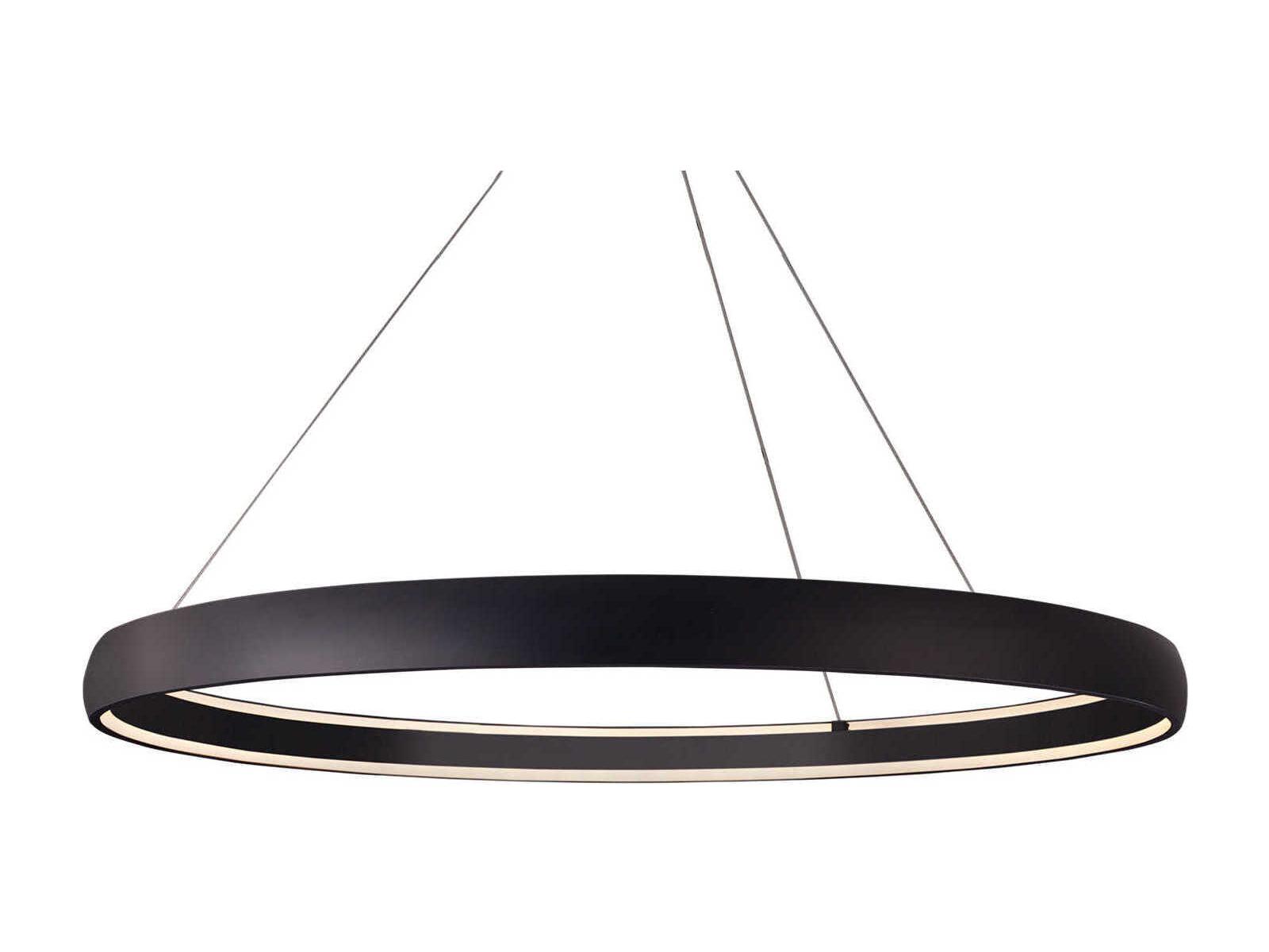 Kuzco Lighting Halo 72 Inch LED Round Pendant Light — Black Modern ...