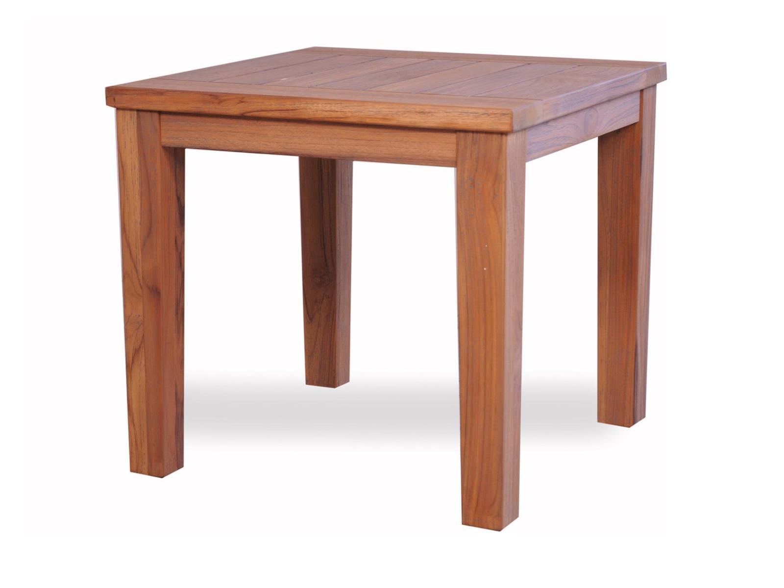 Lloyd Flanders Teak Square Tapered Leg Patio End Table
