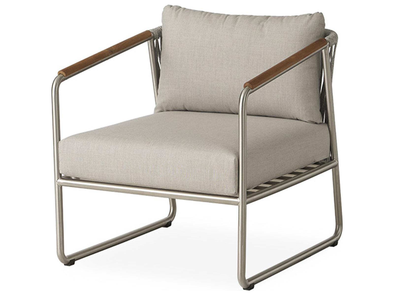Lloyd Flanders Elevation Stainless Steel Outdoor Patio Lounge Chair