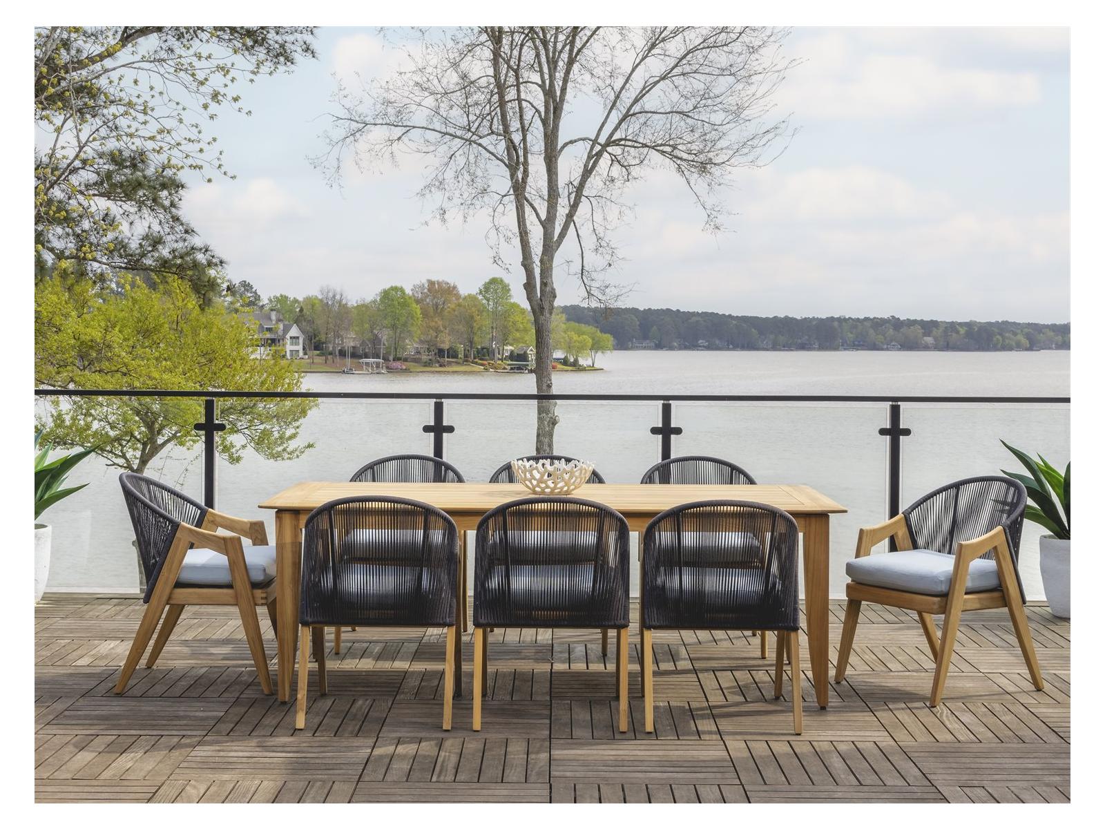 Lloyd Flanders Alpine Teak Dining Set