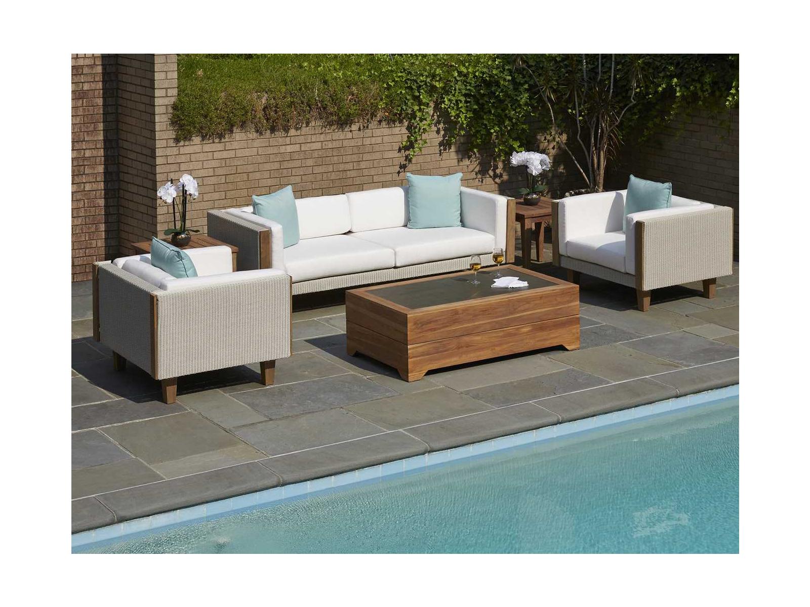 Lloyd Flanders Catalina Wicker Outdoor Patio Lounge Set