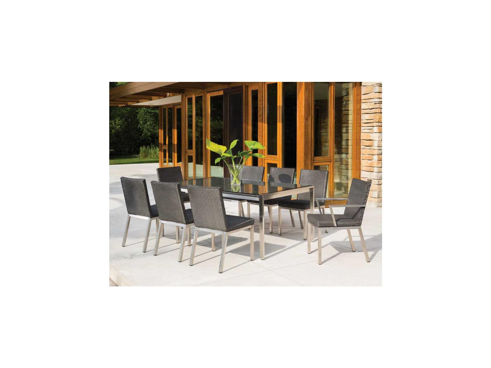 Lloyd Flanders Elements Steel Wicker Outdoor Dining Set
