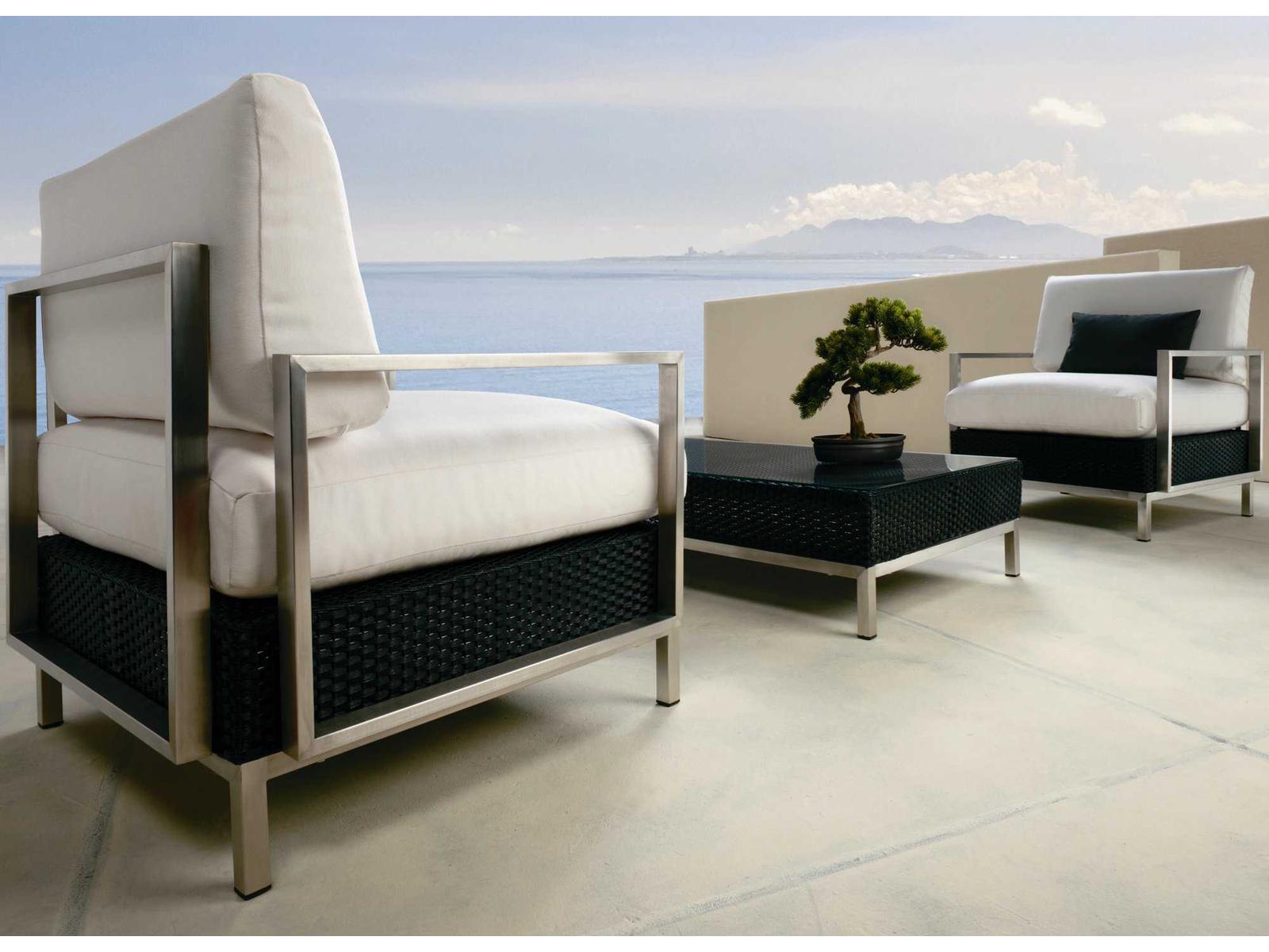 Lloyd Flanders Elements Steel Wicker Outdoor Patio Lounge Set
