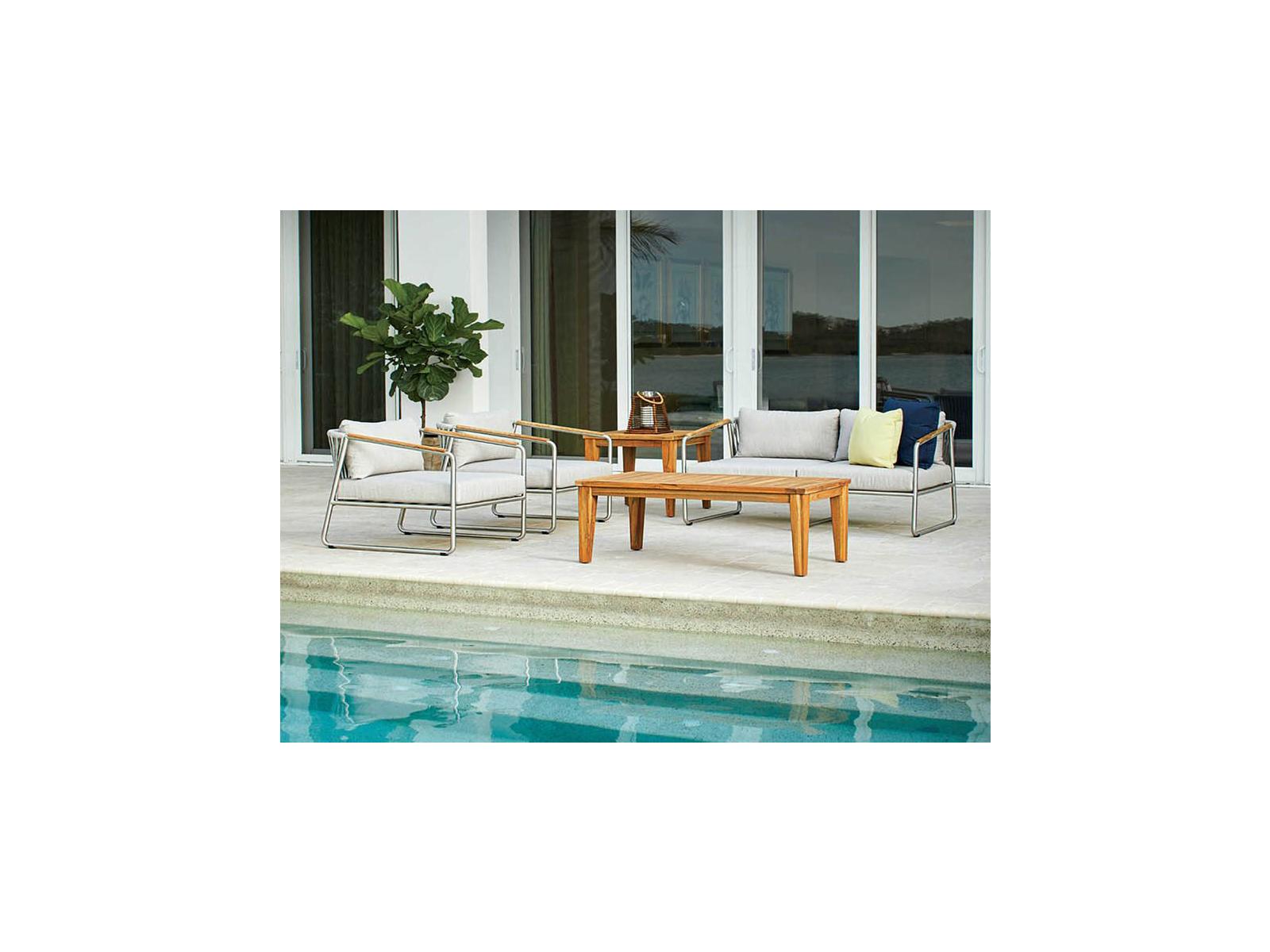 Lloyd Flanders Elevation Stainless Steel Patio Lounge Set