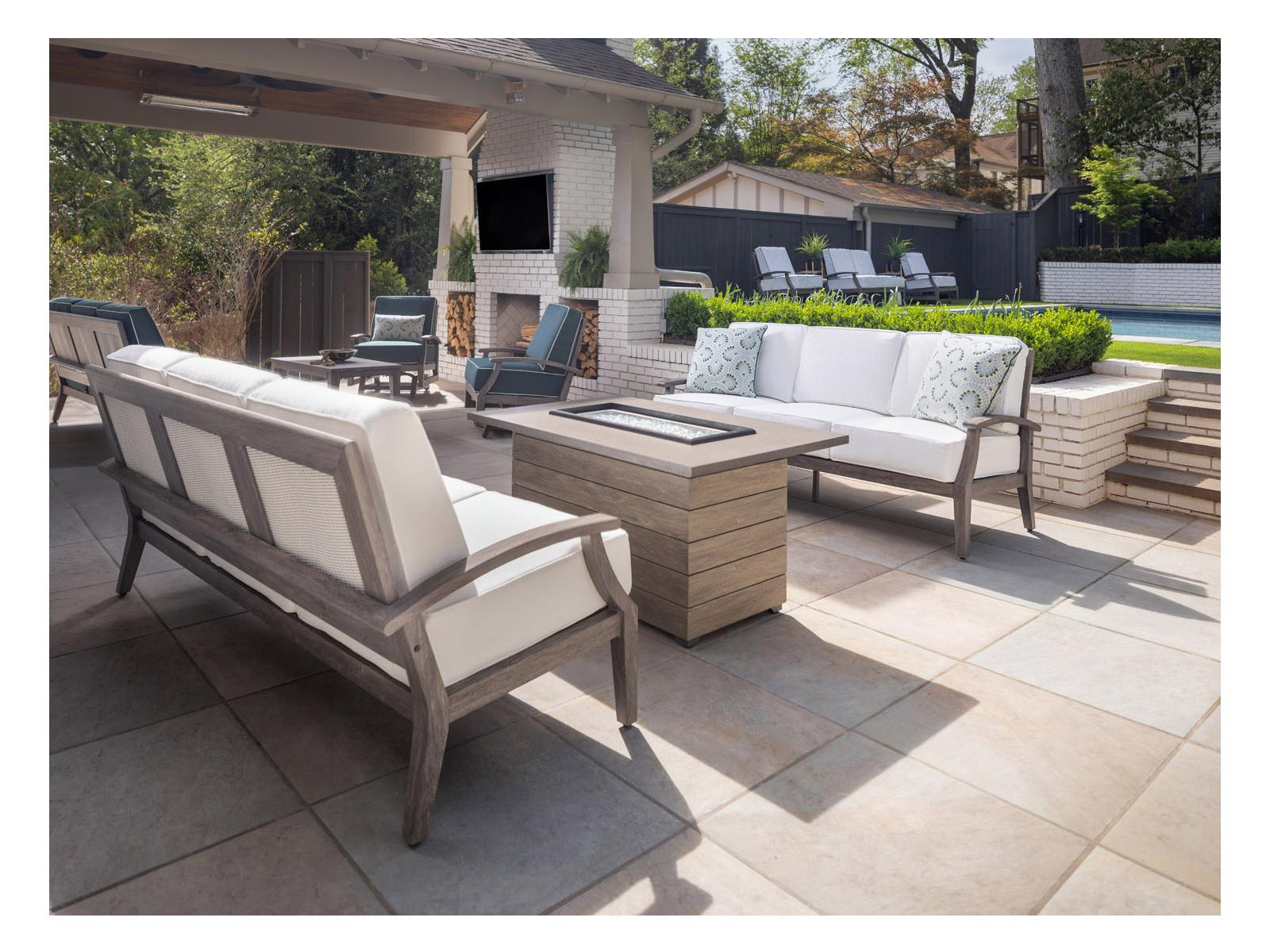 Lloyd Flanders Frontier Aluminum Cushion Outdoor Patio Lounge Set