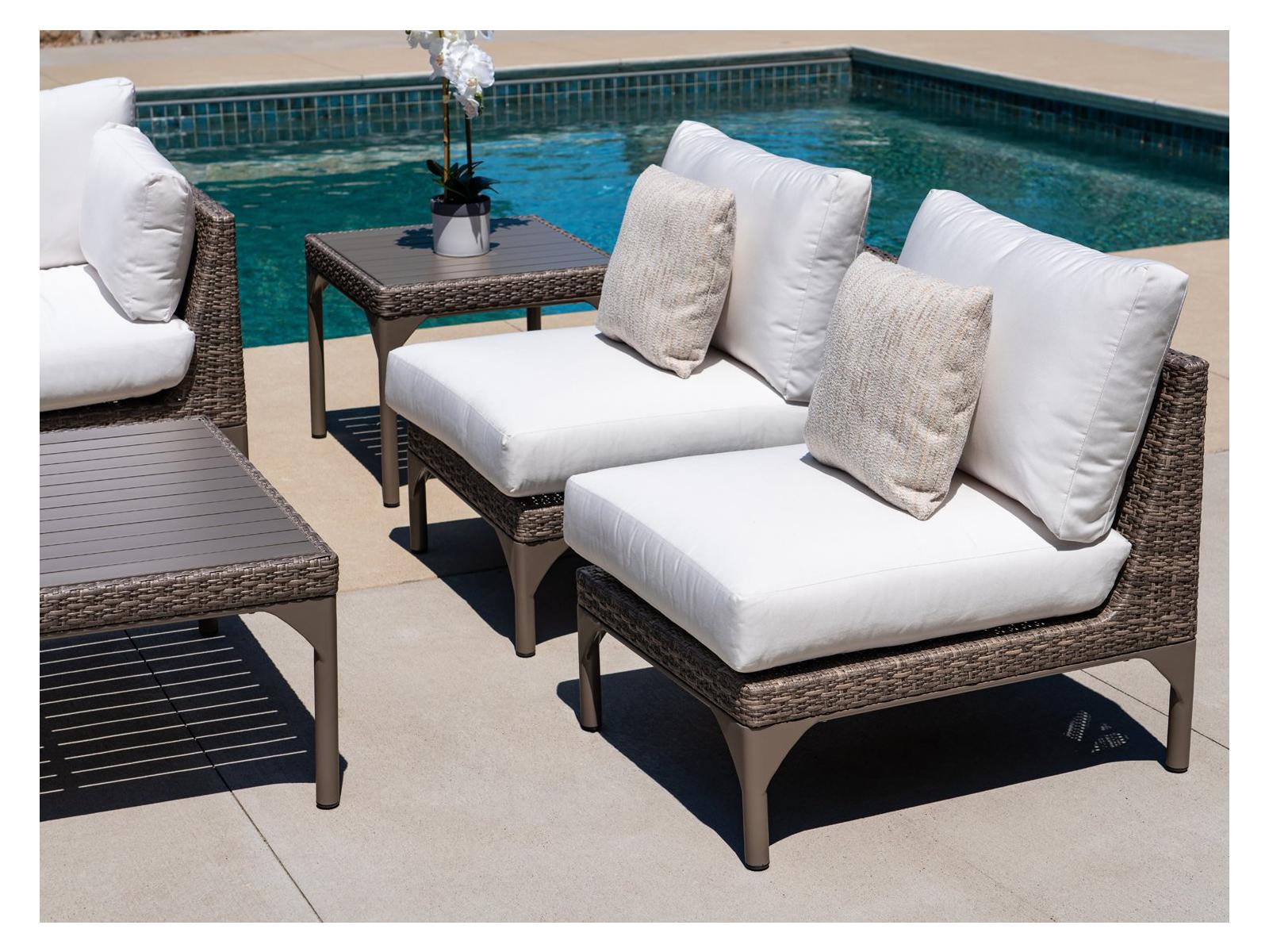 Lloyd Flanders Martinique Wicker Cushion Patio Lounge Set