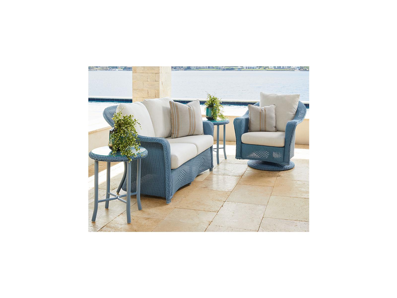 Lloyd Flanders Reflections Wicker Cushion Patio Lounge Set
