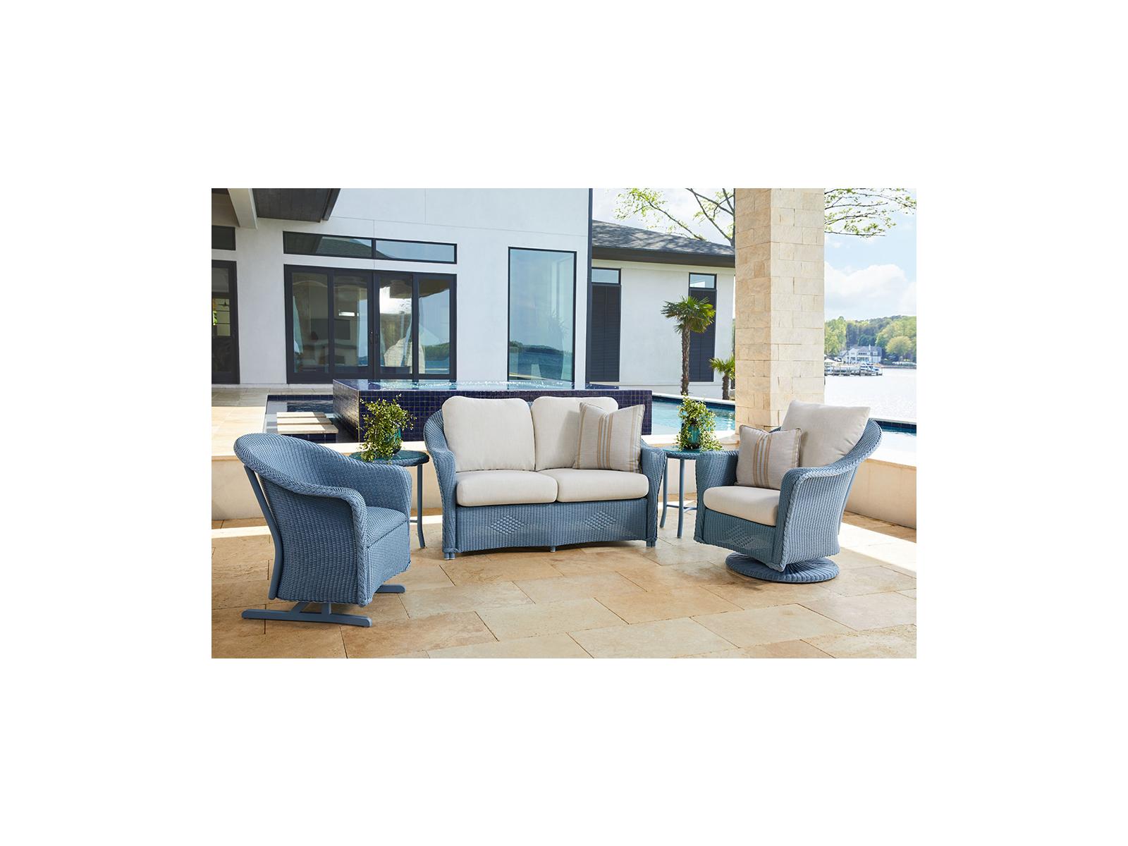 Lloyd Flanders Reflections Wicker Cushion Outdoor Lounge Set