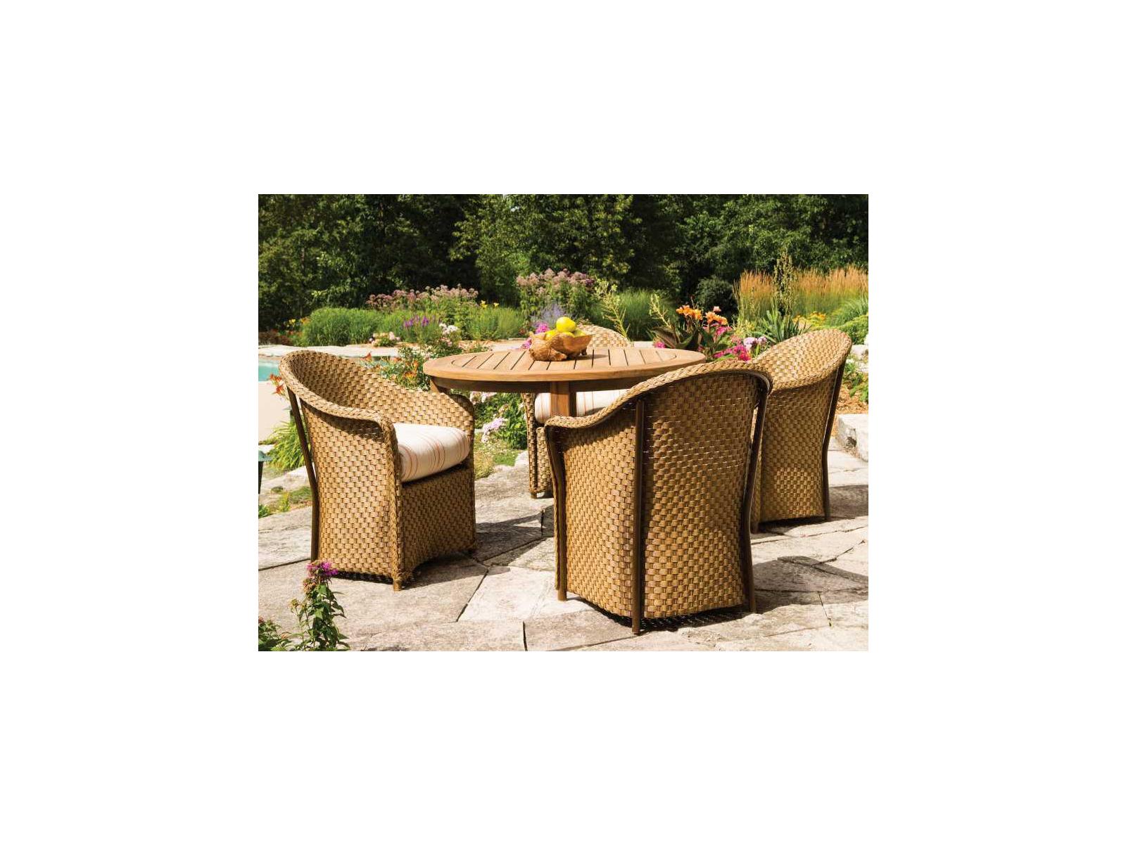 Lloyd Flanders Weekend Retreat Wicker Outdoor Patio Dining Set