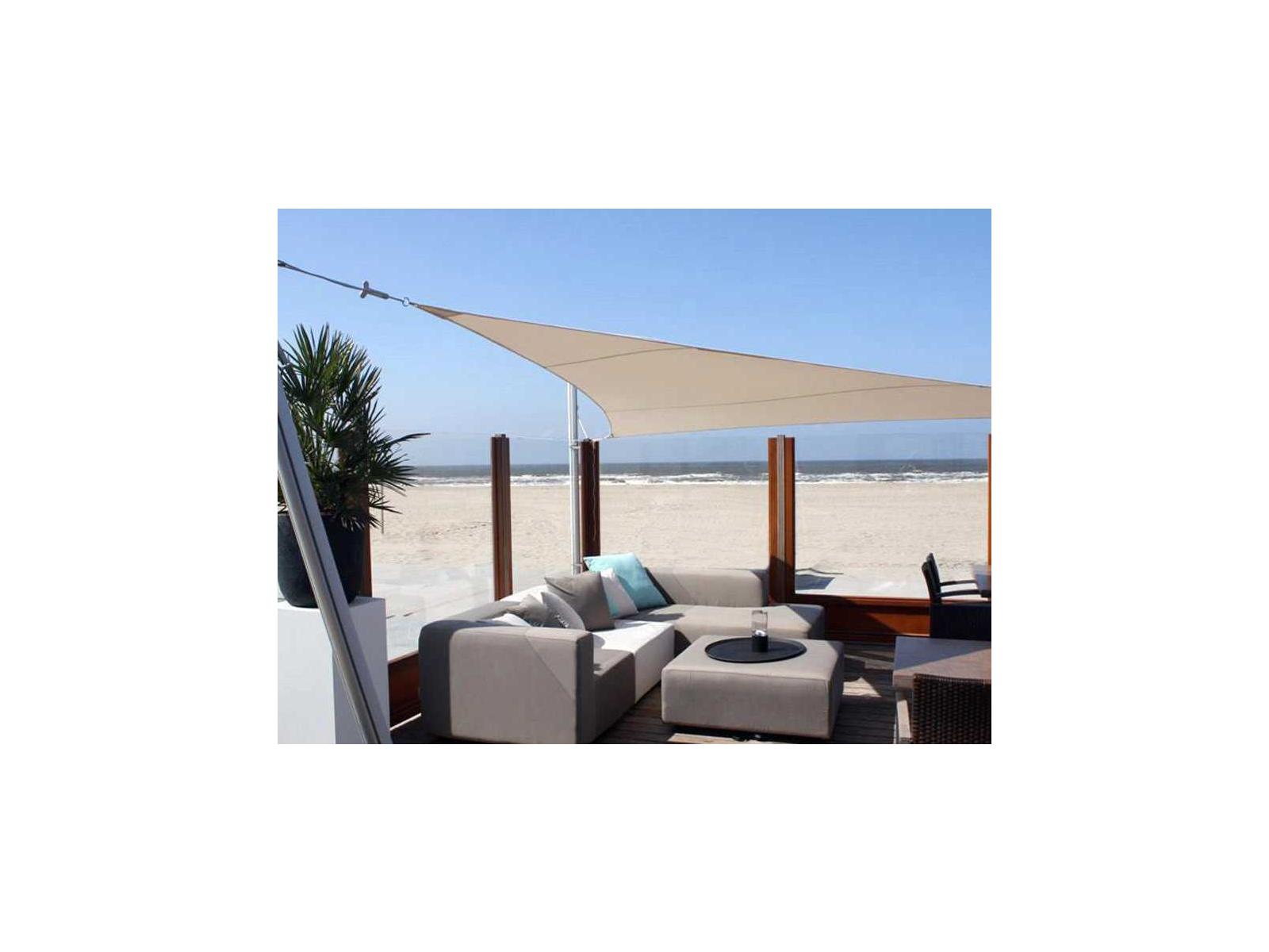 Luxury Umbrellas Ingenua 13 Foot Triangular Anodized Aluminum Shade Sail Patio Umbrella