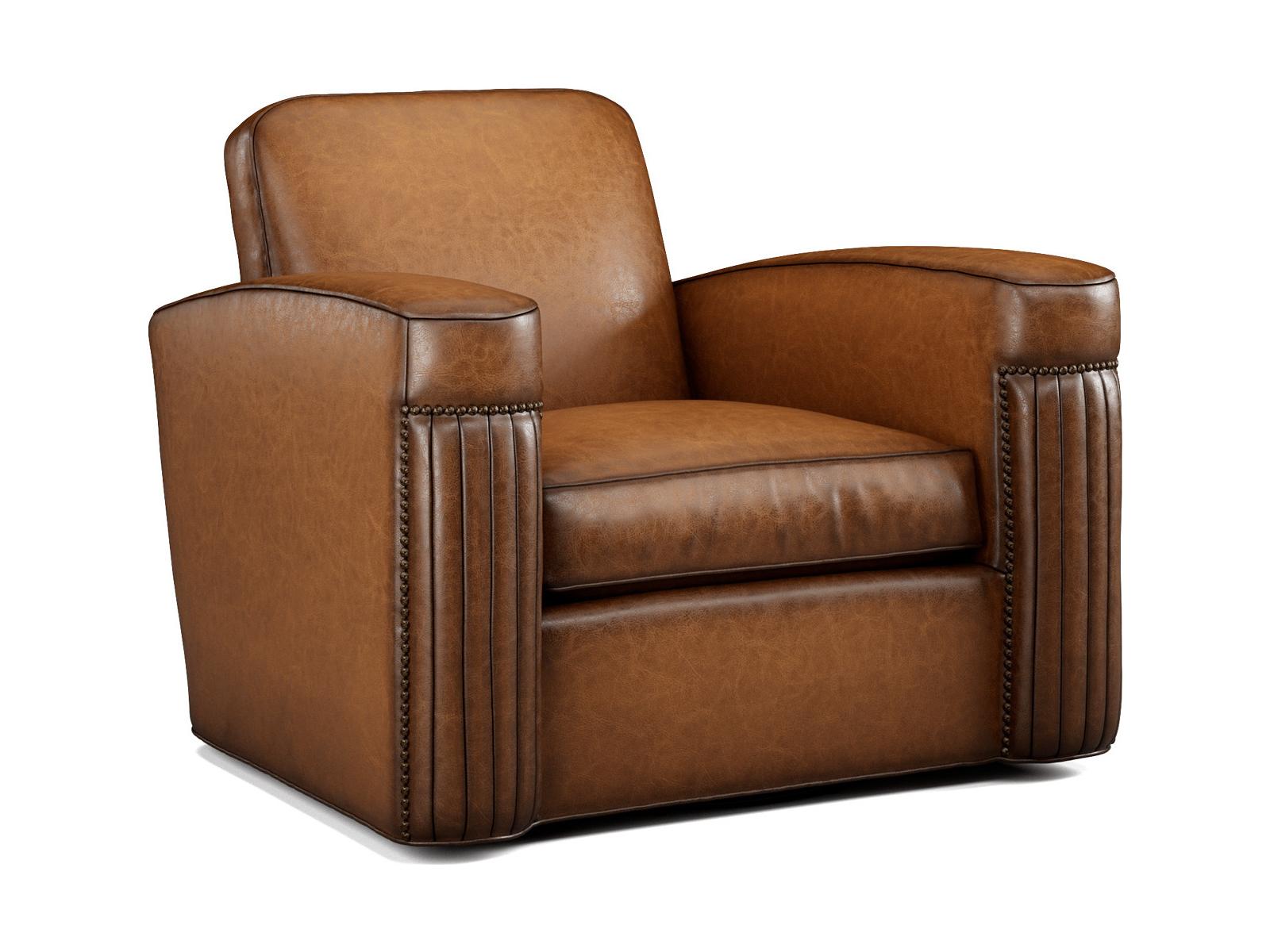 Lillian August Upholstery Leather Jacques Accent Swivel Chair