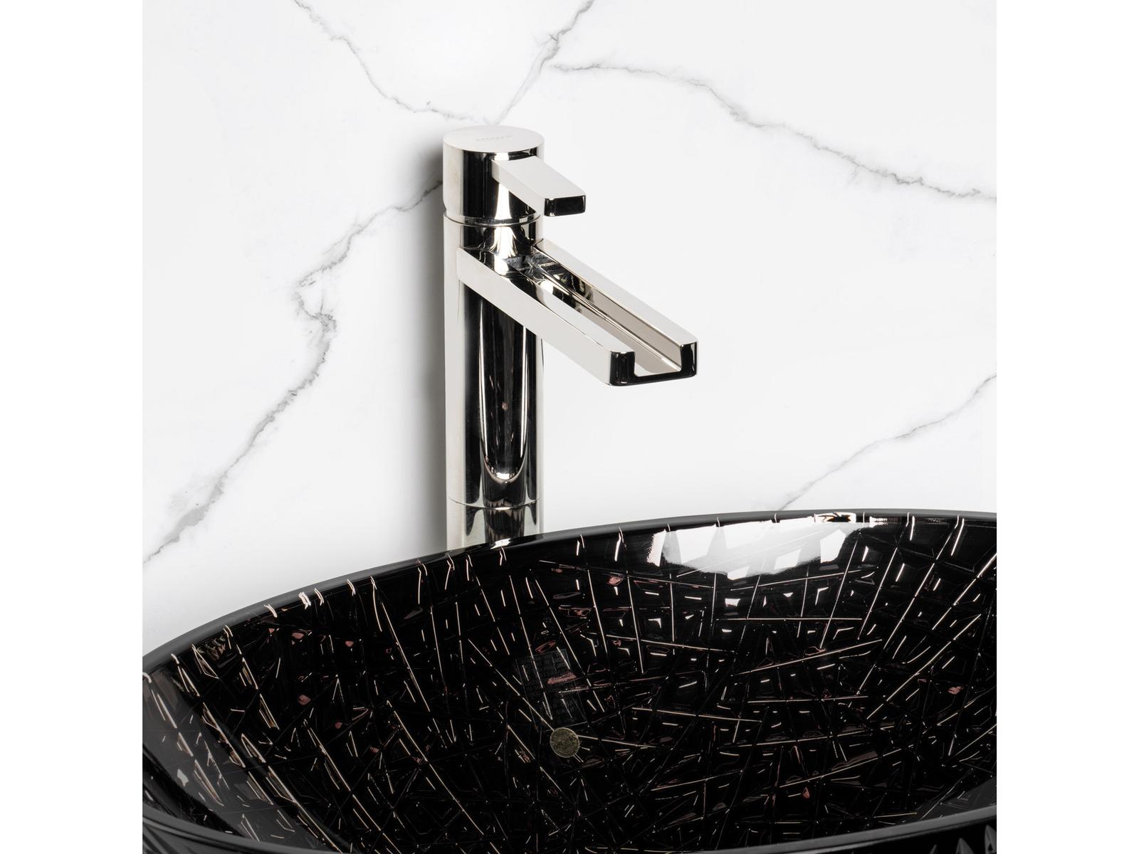 Maestro BathNobilezza Luxury Waterfall Bathroom Faucet  Polished Nickel