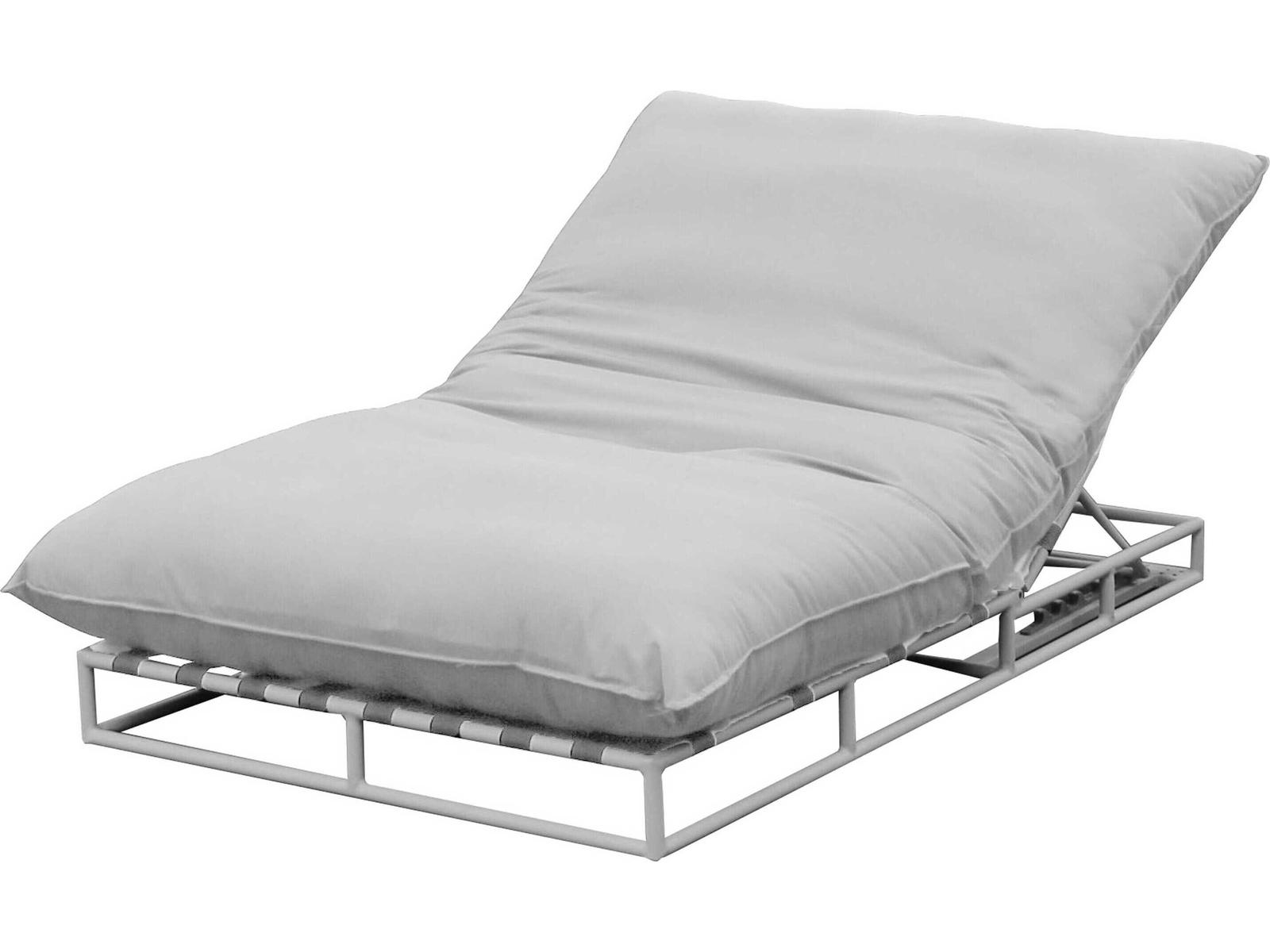 Mobital Newport Silver Grey White Upholstered Chaise