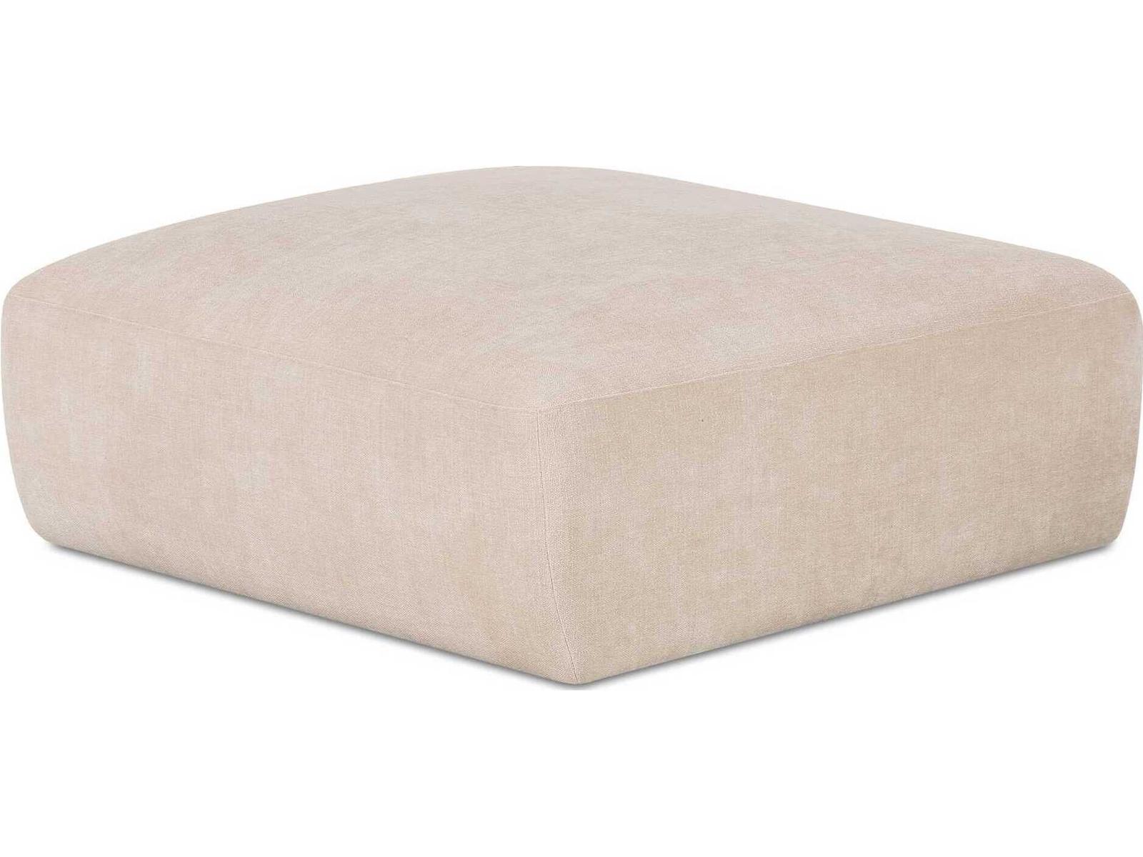 Moe's Home Matina Beige Upholstered Ottoman