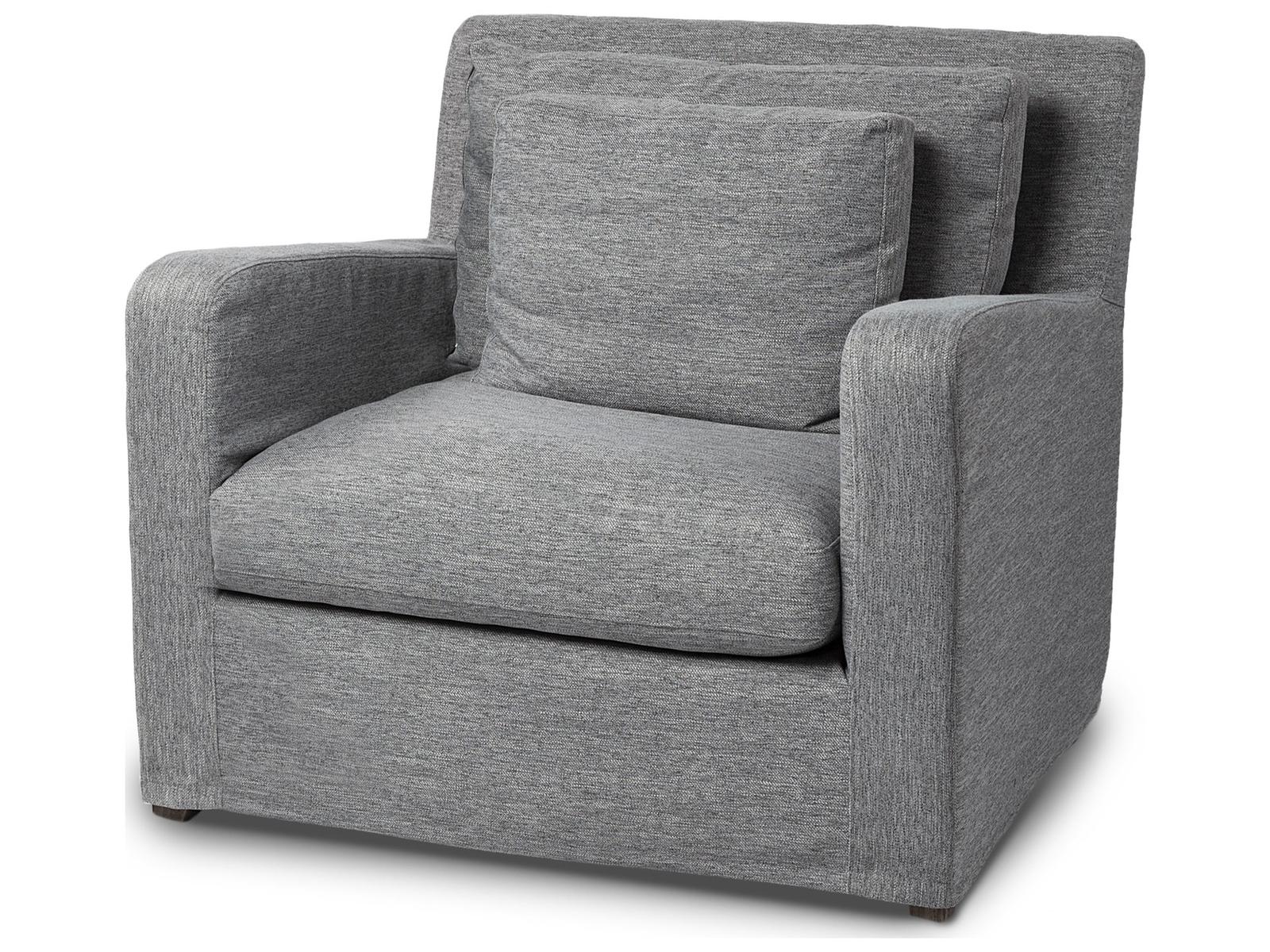 Mercana Denly III 38 X 38.25 X 34.5 Castlerock Gray Slipcover Upholstered Arm Chair