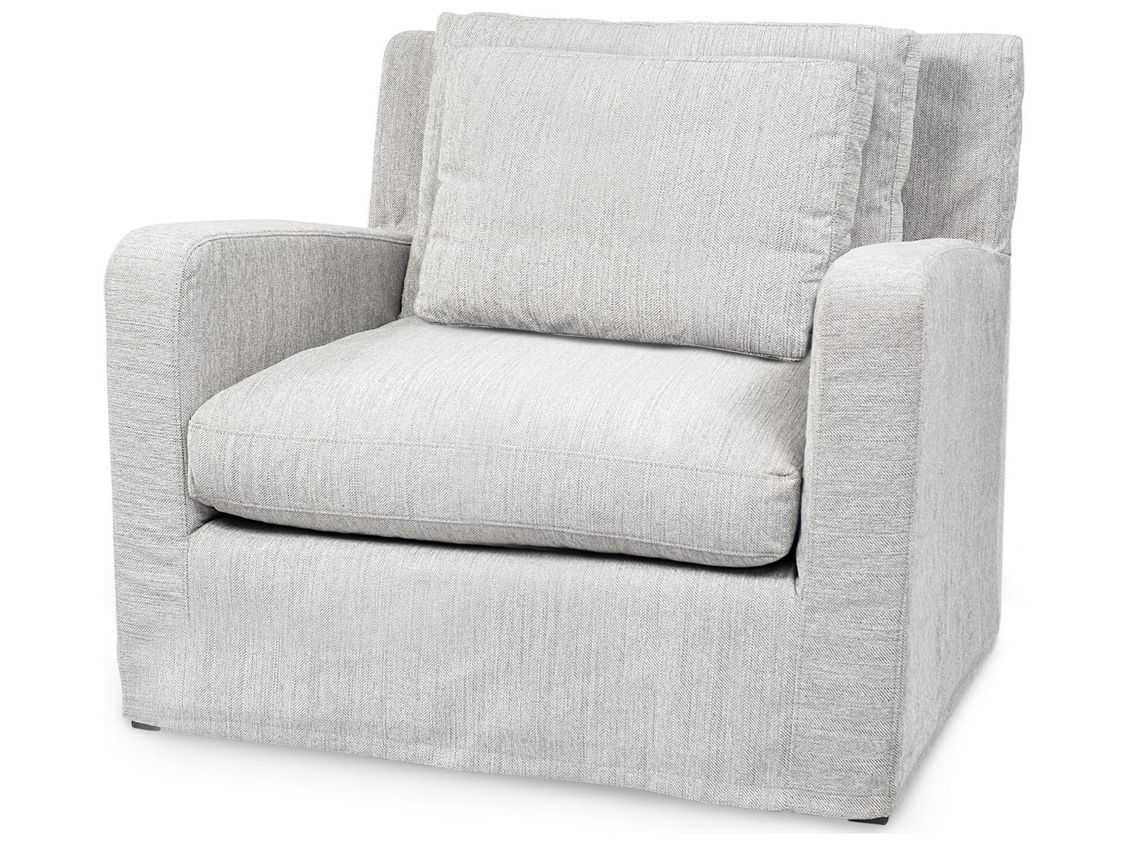 Mercana Denly III 38 X 38.25 X 34.5 Frost Gray Slipcover Upholstered Arm Chair