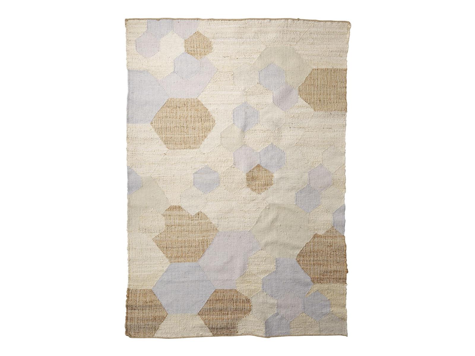 Mercana Mayson 5x8 Cream Multi-Colored Honeycomb Pattern Area Rug