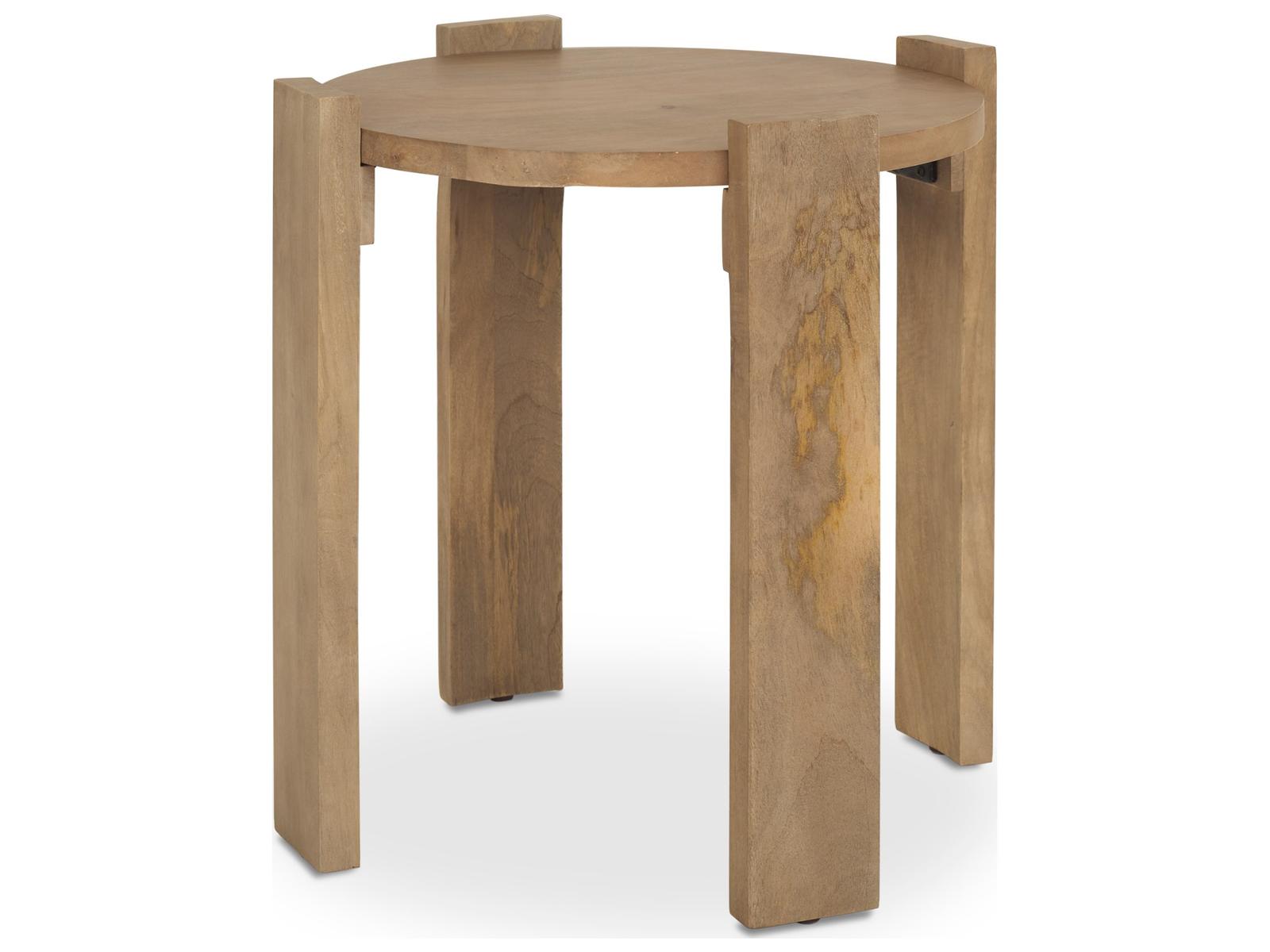 Mercana Evelyn Light Brown Round End/Side Table