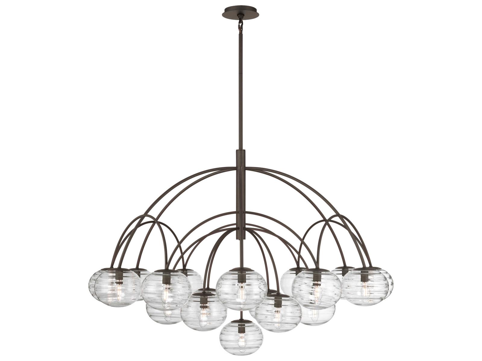 Metropolitan Lenora 19-Light Dark Bronze Globe Chandelier