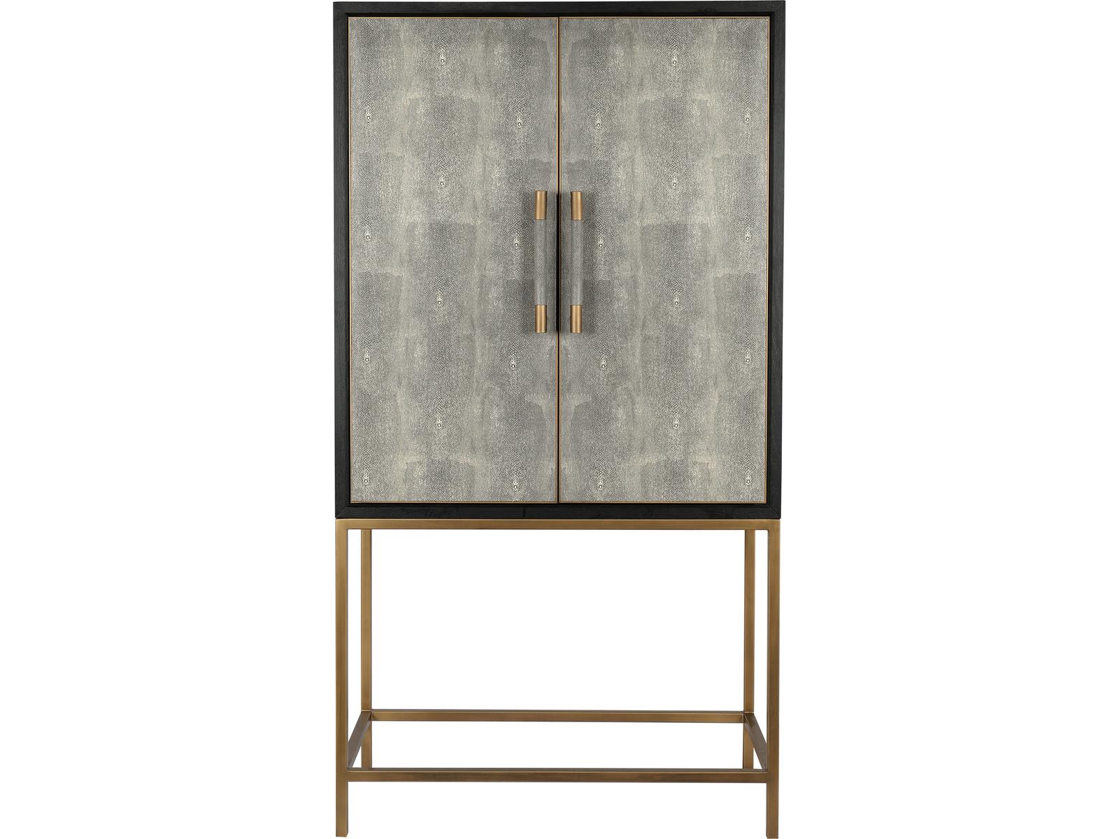 Moe's Home Mako Oak Wood Grey Bar Cabinet