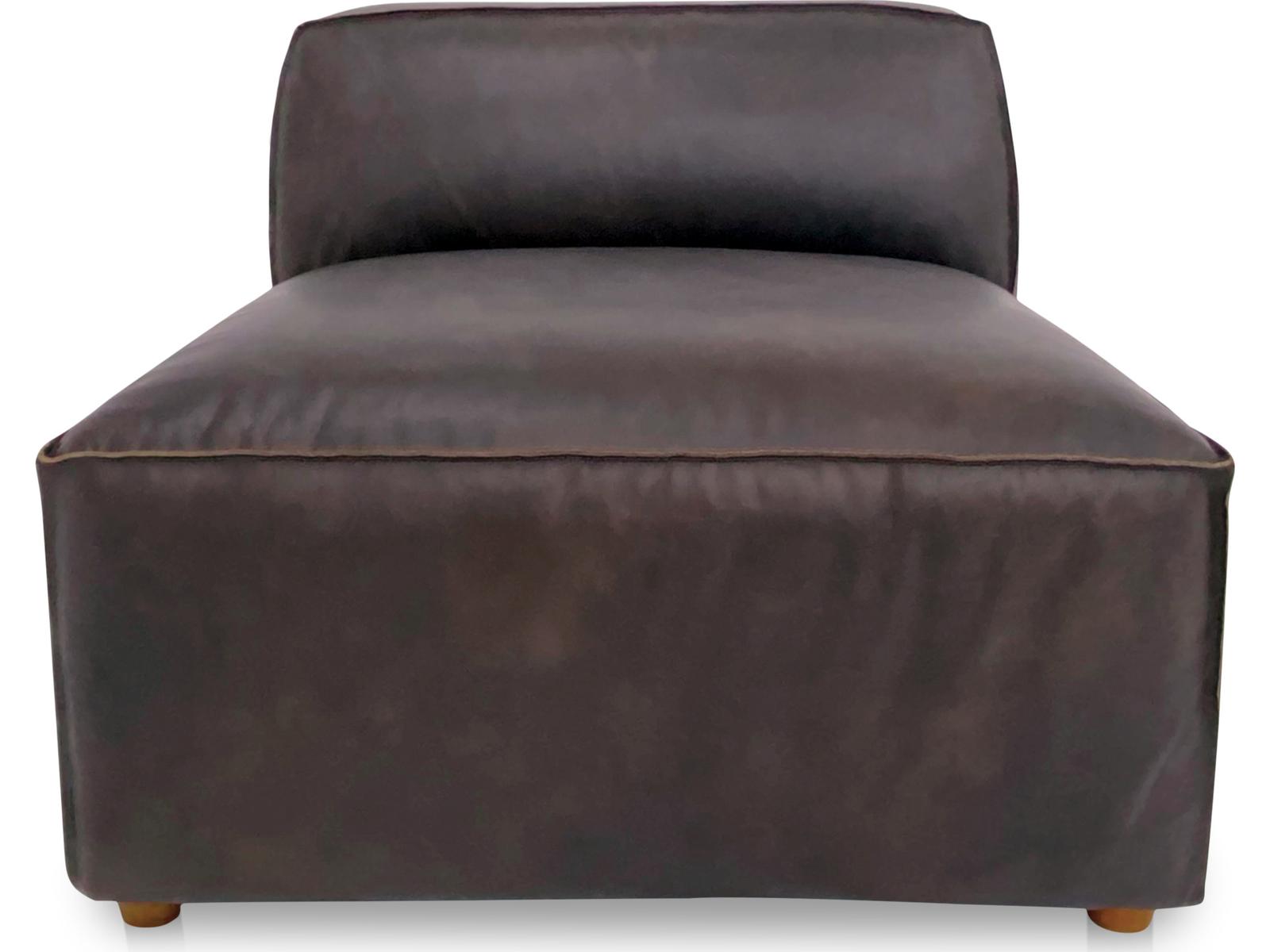 Moe's Home Form Brown Leather Chair and a Half