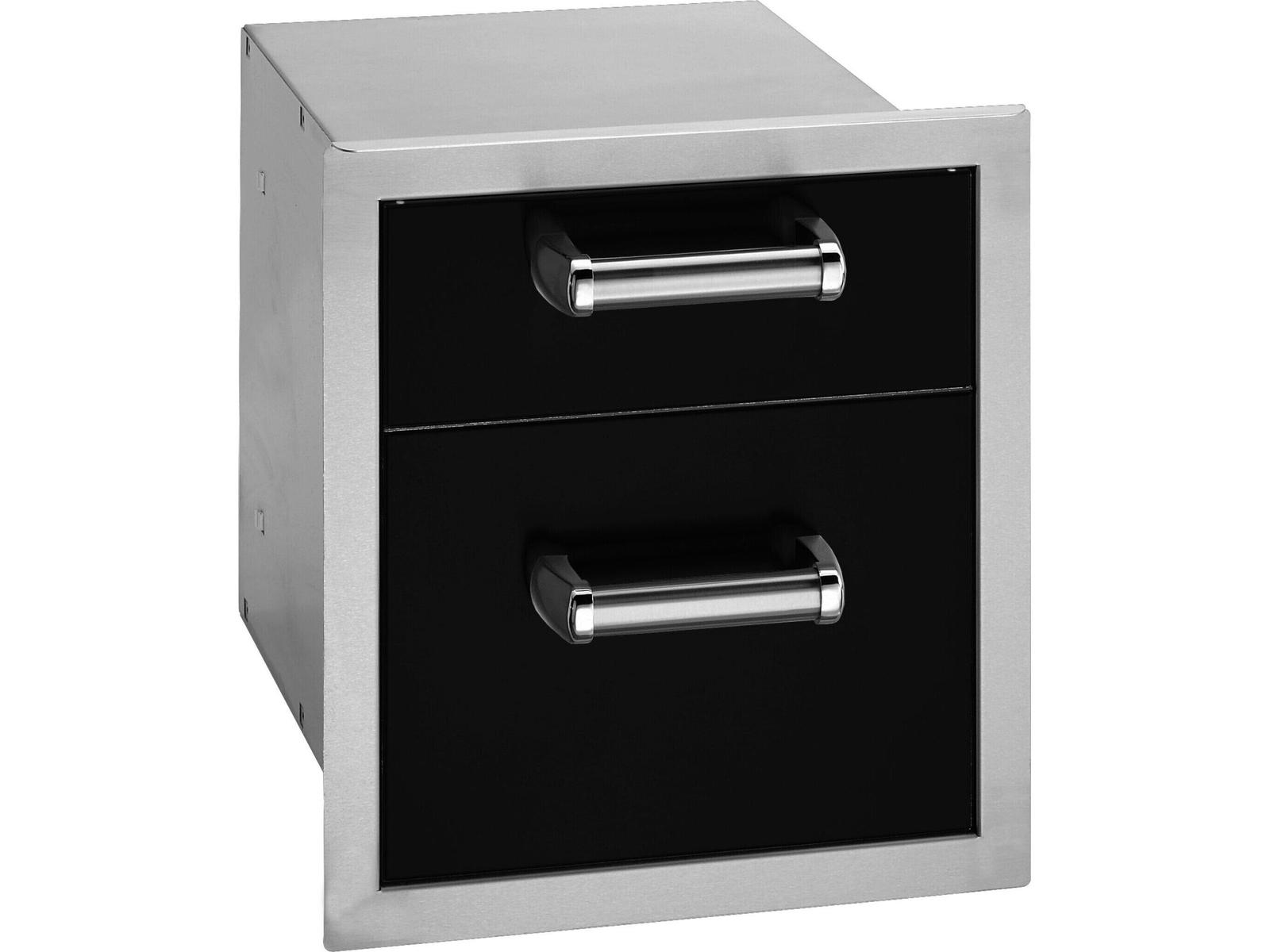 Fire Magic Echelon Black Double Drawer