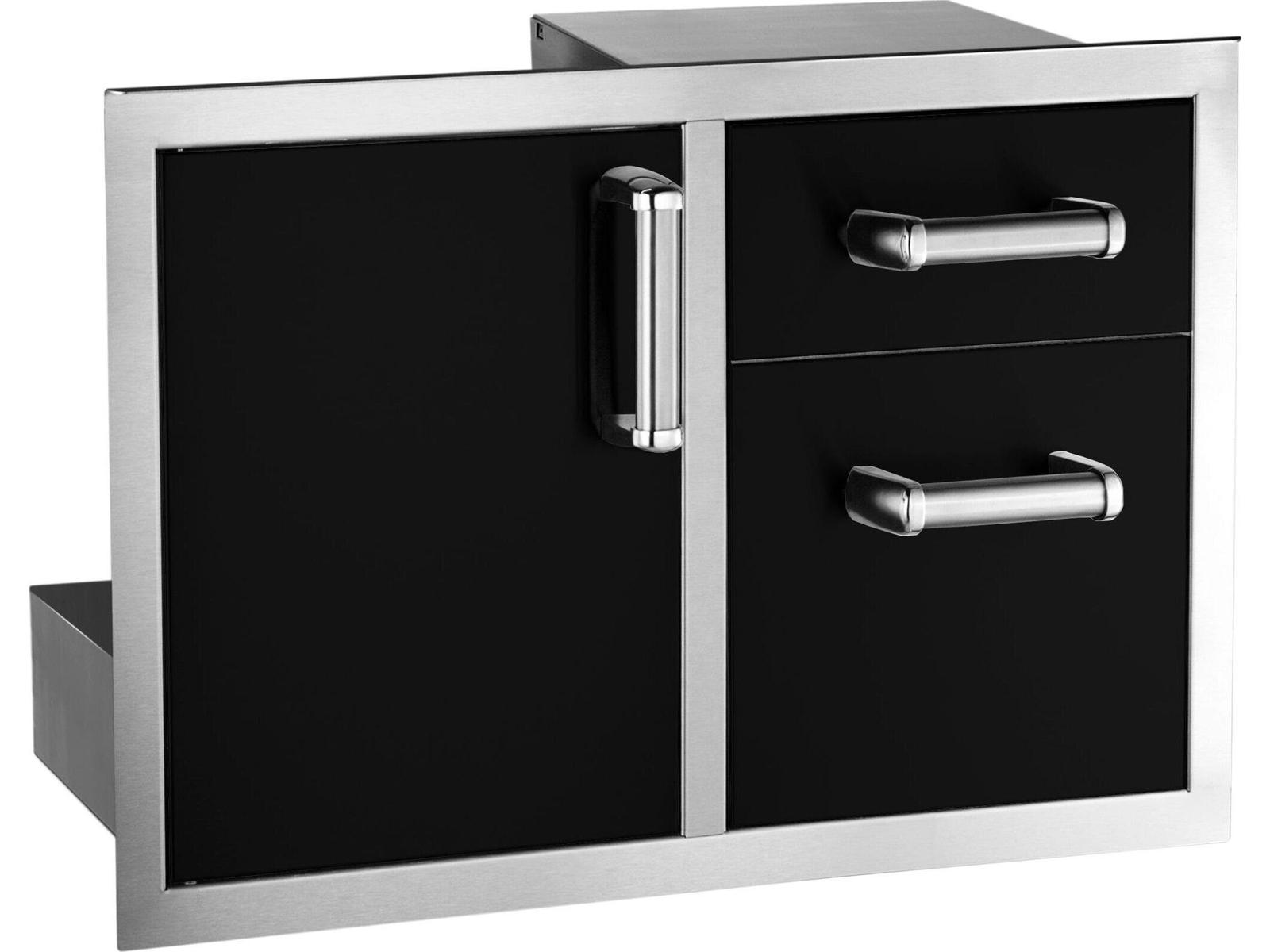 Fire Magic Echelon Black Access Door with Double Drawer