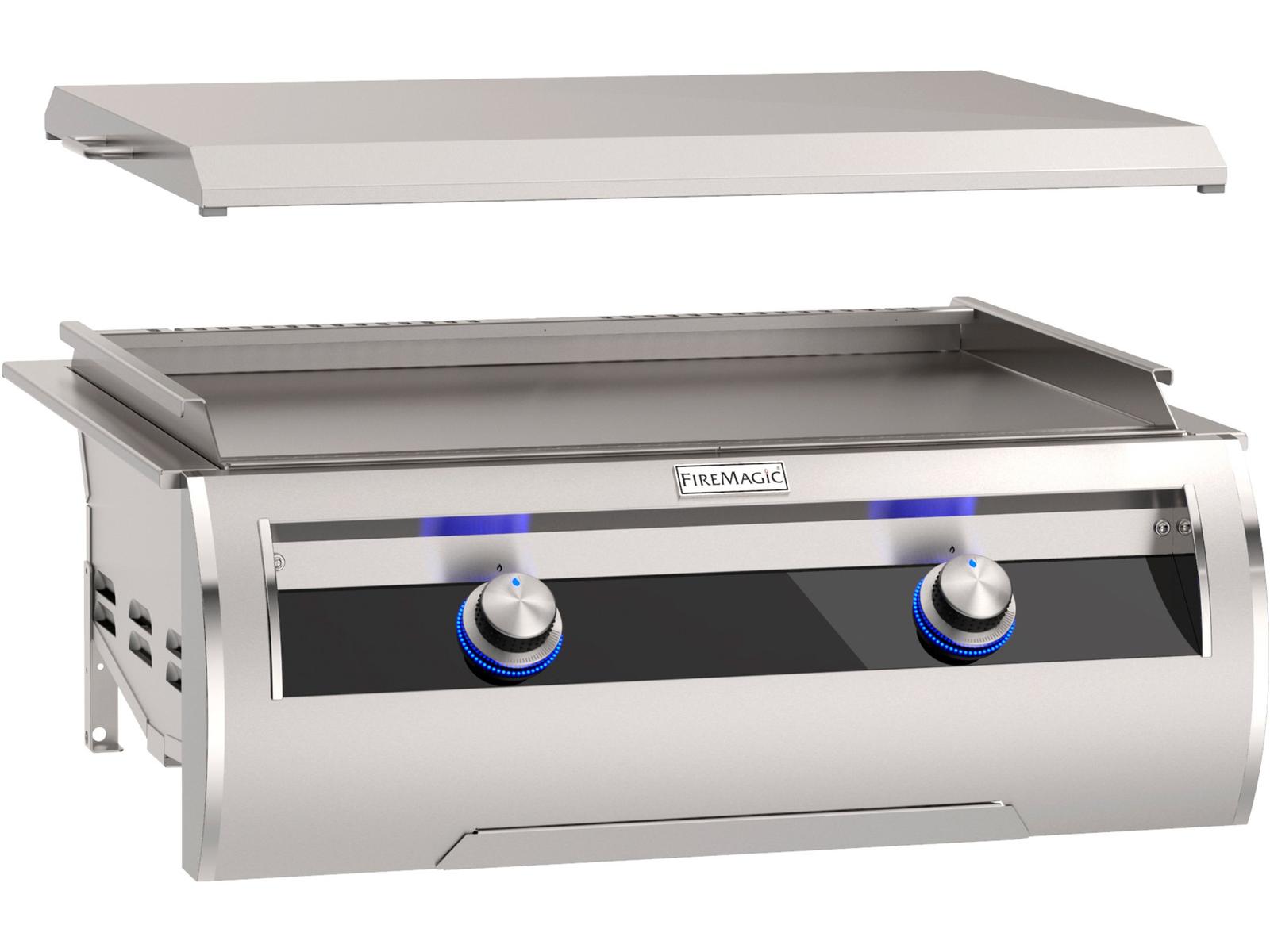 Fire Magic 3 Burner Gas Built-In Grill with Griddle Under Glass