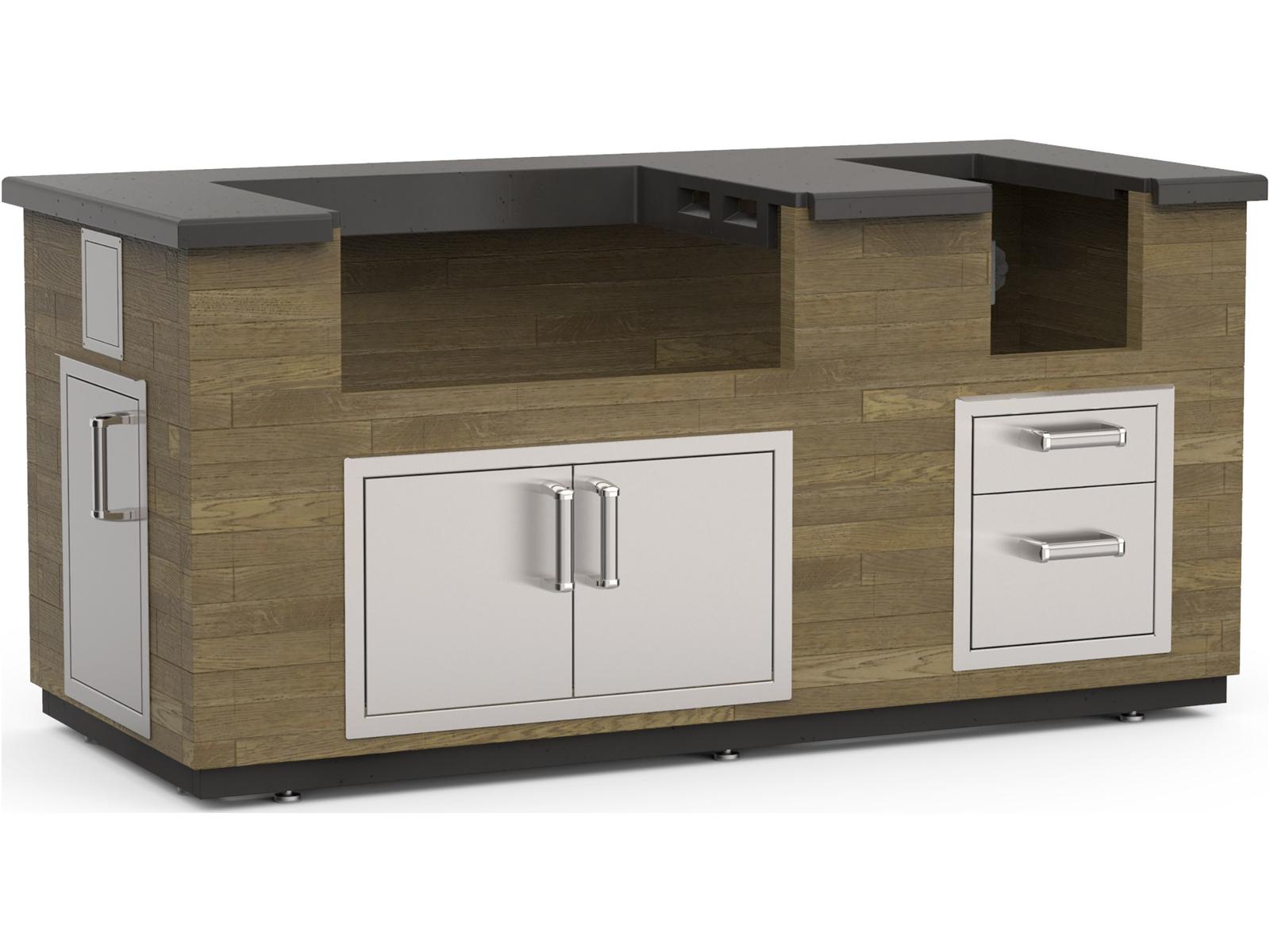 Fire Magic Reclaimed Wood 77" Island Bundle