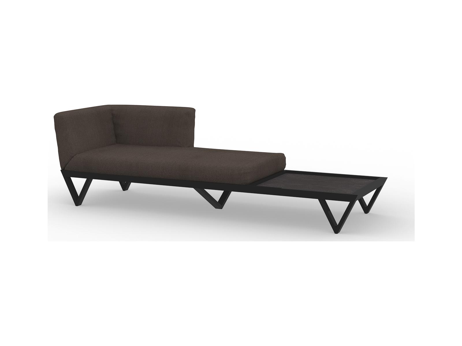 MamaGreen Bondi Belle Aluminum Sofa Outdoor Patio Chaise Lounge with HPL Table