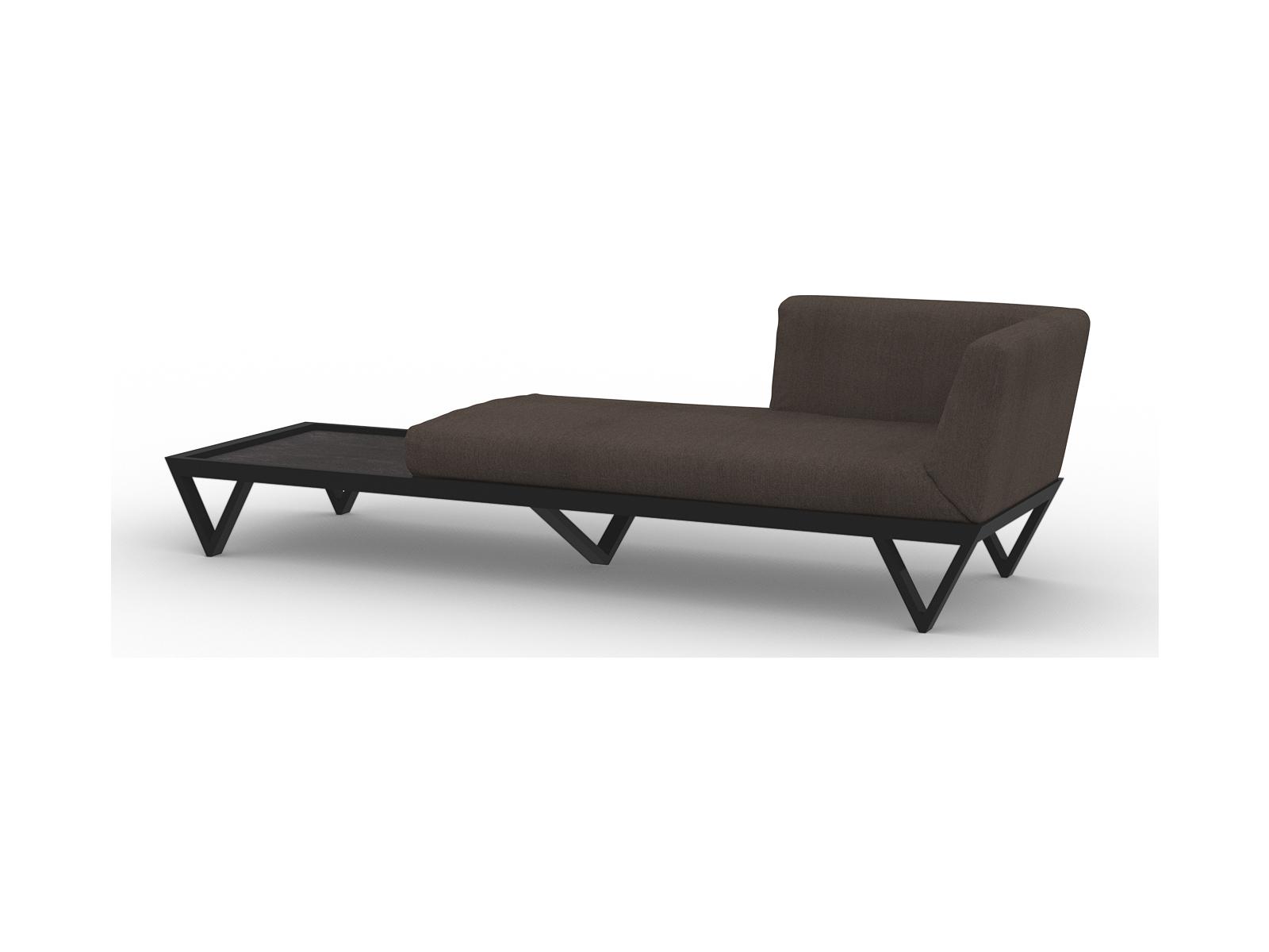 MamaGreen Bondi Belle Aluminum Sofa Patio Chaise Lounge with HPL Table