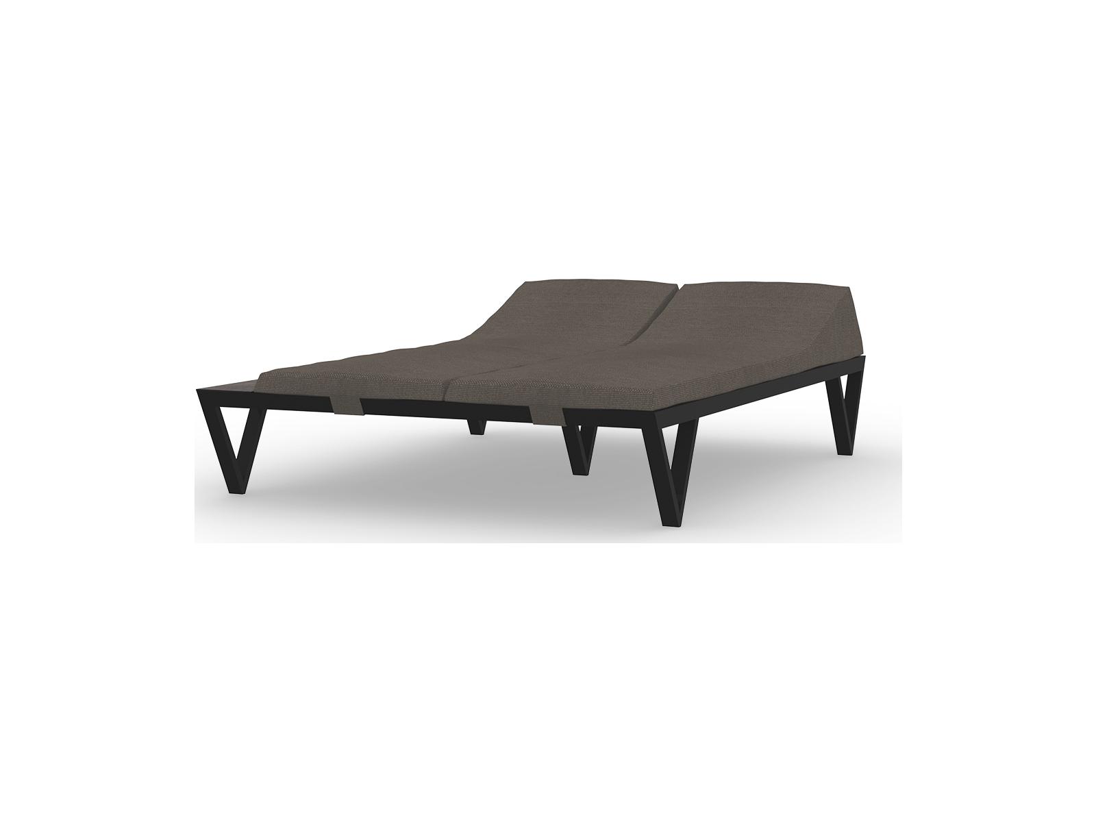 MamaGreen Bondi Aluminum Sunbed Double Patio Chaise Lounge with HPL Tray