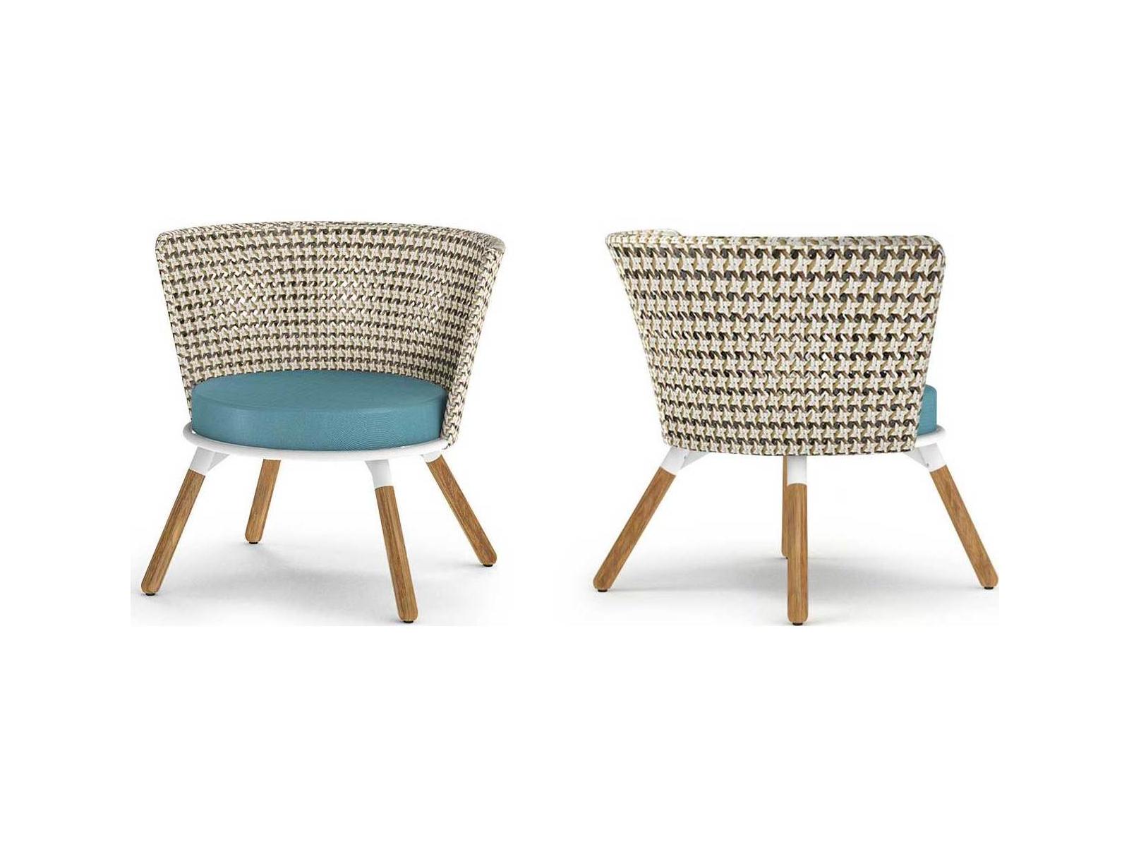 MamaGreen Daisy Mae Teak Wicker Chat Patio Lounge Chair