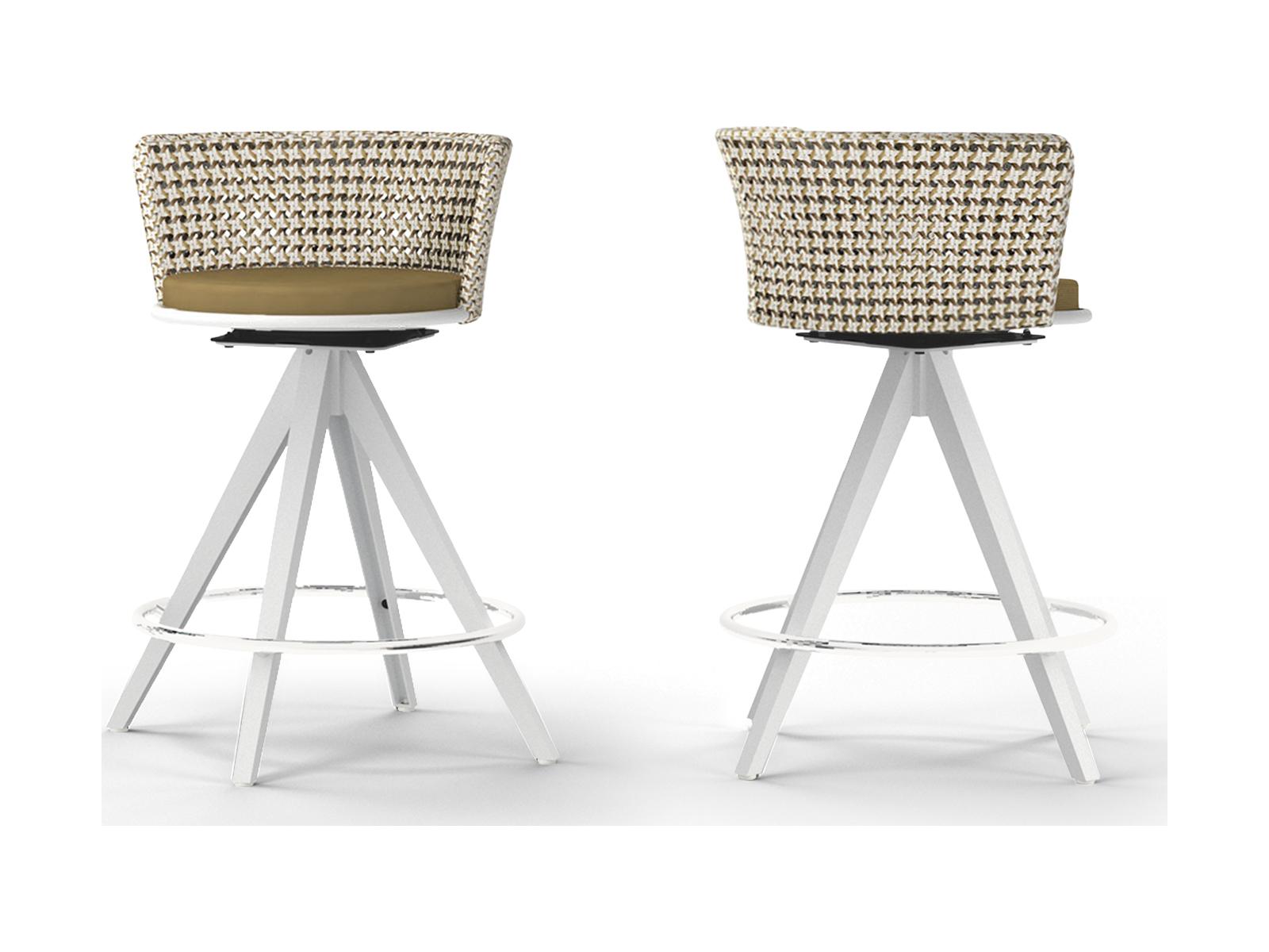MamaGreen Daisy Mae Aluminum Wicker Swivel Outdoor Patio Counter Chair