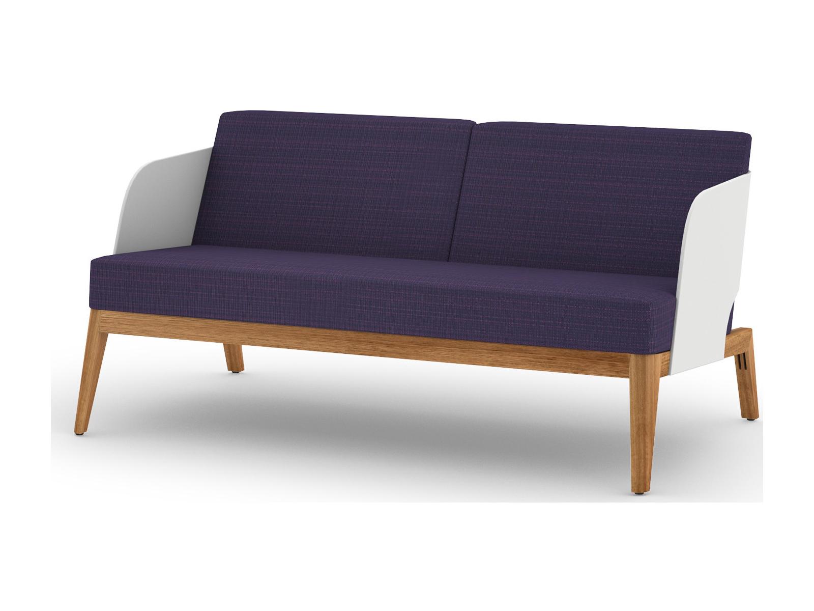 MamaGreen Kaat Teak Cushion Patio Loveseat