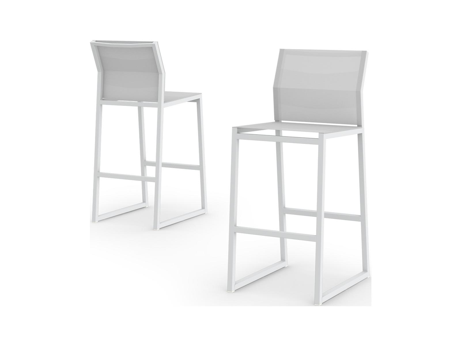 MamaGreen Allux Quick Ship Aluminum Sling Patio Bar Stool