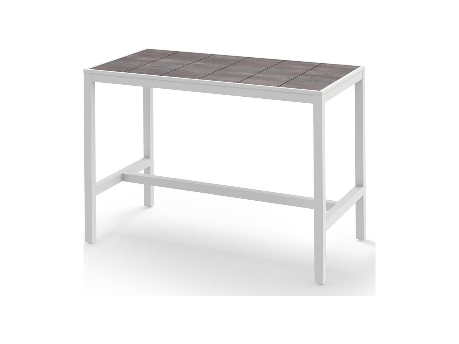 MamaGreen Allux Quick Ship Aluminum Rectangular Outdoor Patio Bar Table