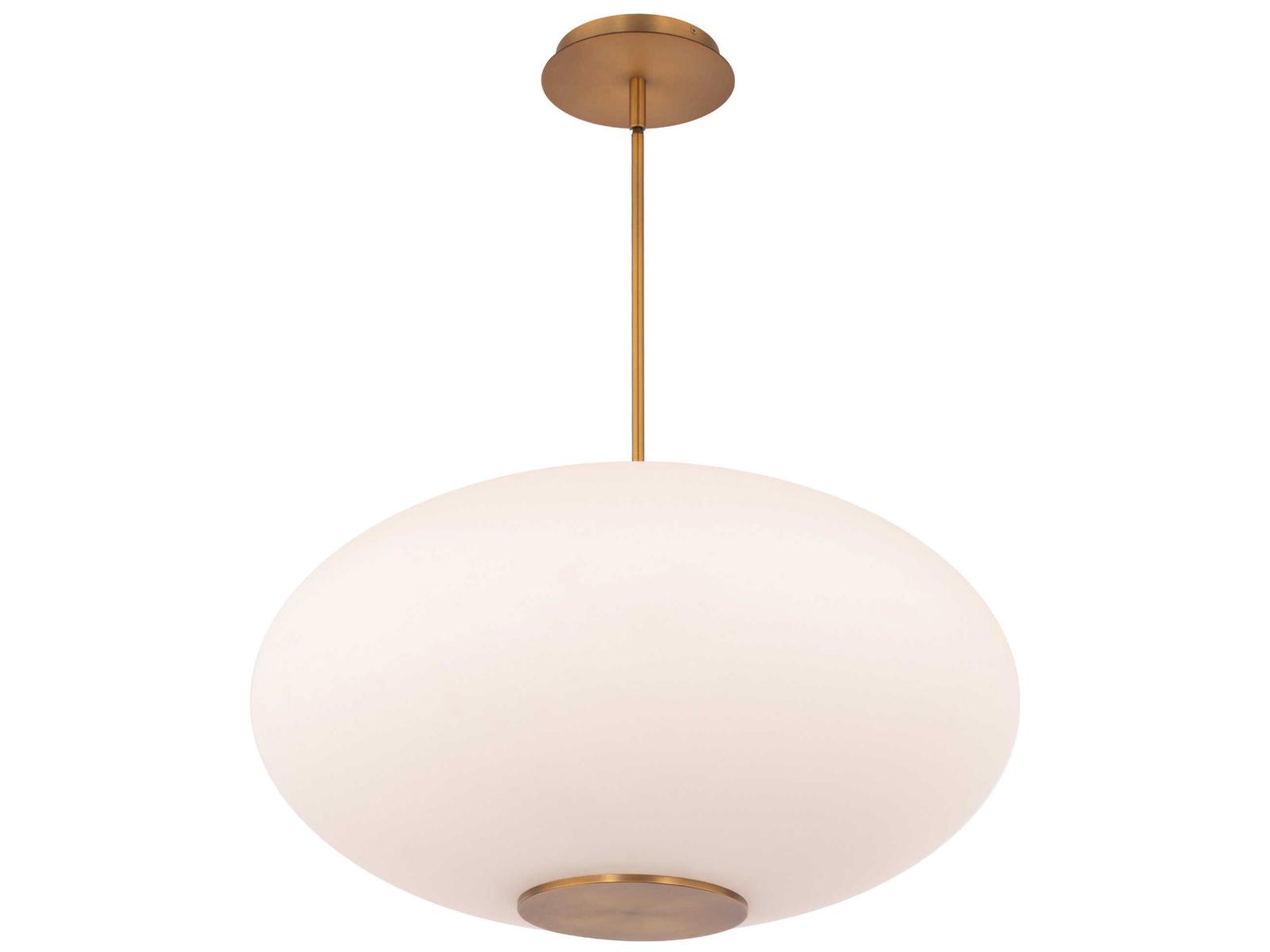Modern Forms Illusion 1-Light Aged Brass Glass LED Globe Pendant